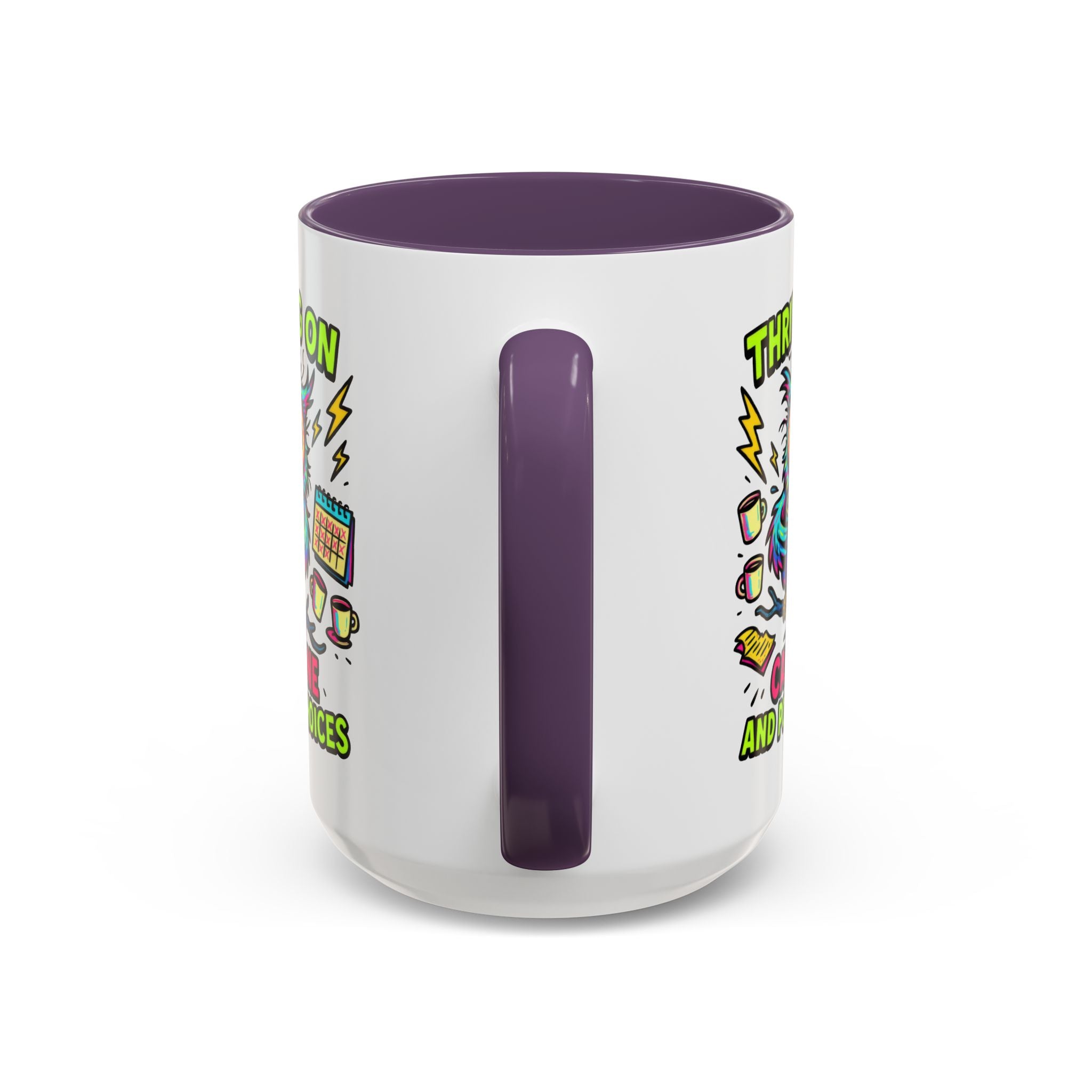 Thriving on Caffeine Mug | Funny Owl Coffee Cup | Gift for Coffee Lovers | Cute Kitchen Decor | Birthday, Holiday Gift