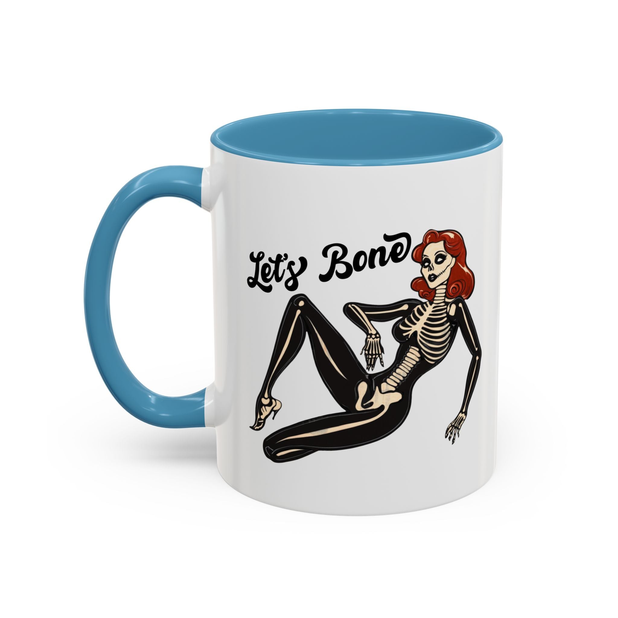 Spooky Skeleton Mug - Let's Bone, Halloween Gift, Gothic Coffee Cup, Unique Home Decor, Fun Drinkware