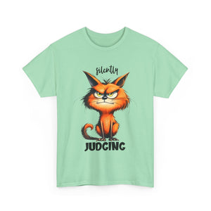 Unisex Cat Judgment Tee, Funny Cat Shirt, Gift for Cat Lovers, Pet Humor Tee, Cute Cat Graphic Tee, Animal T-Shirt