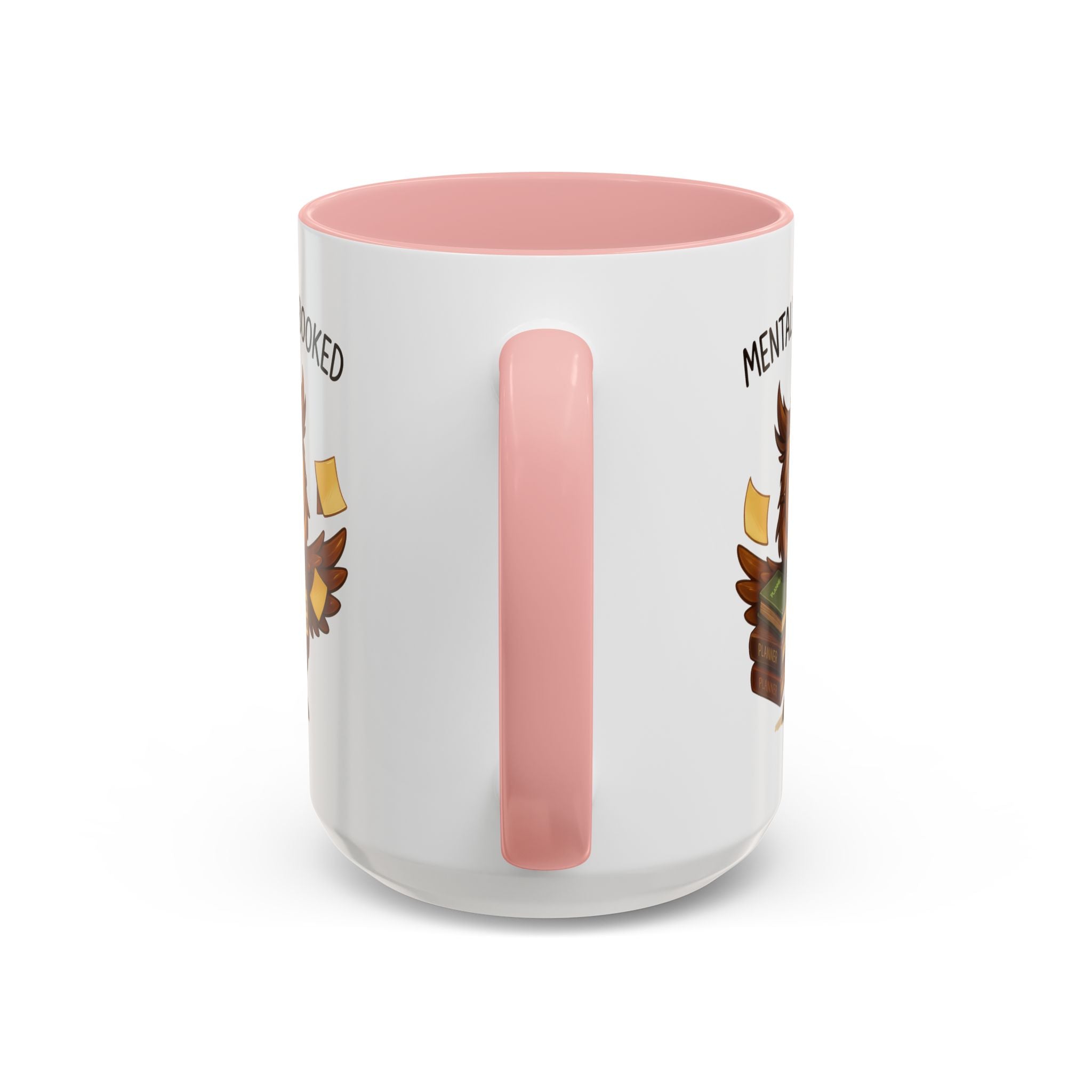 Cute Owl Coffee Mug | Mentally Overbooked Mug | Gifts for Book Lovers, Teacher Gifts, Office Decor, Funny Coffee Cup