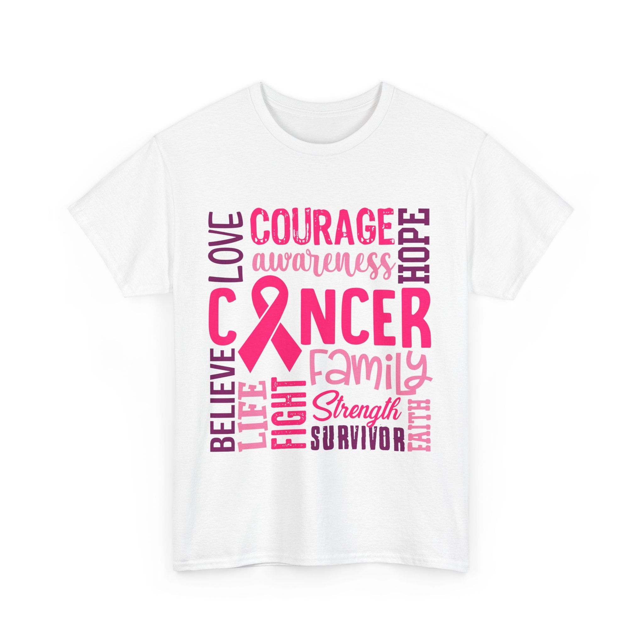 Cancer Awareness Unisex Tee, Support Cancer Fighters, Fight Against Cancer, Gift for Survivors, Hope & Love T-Shirt