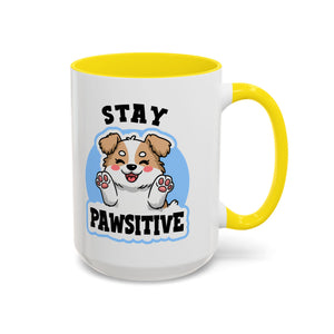 Cute Stay Pawsitive Coffee Mug - Perfect Gift for Dog Lovers mental health