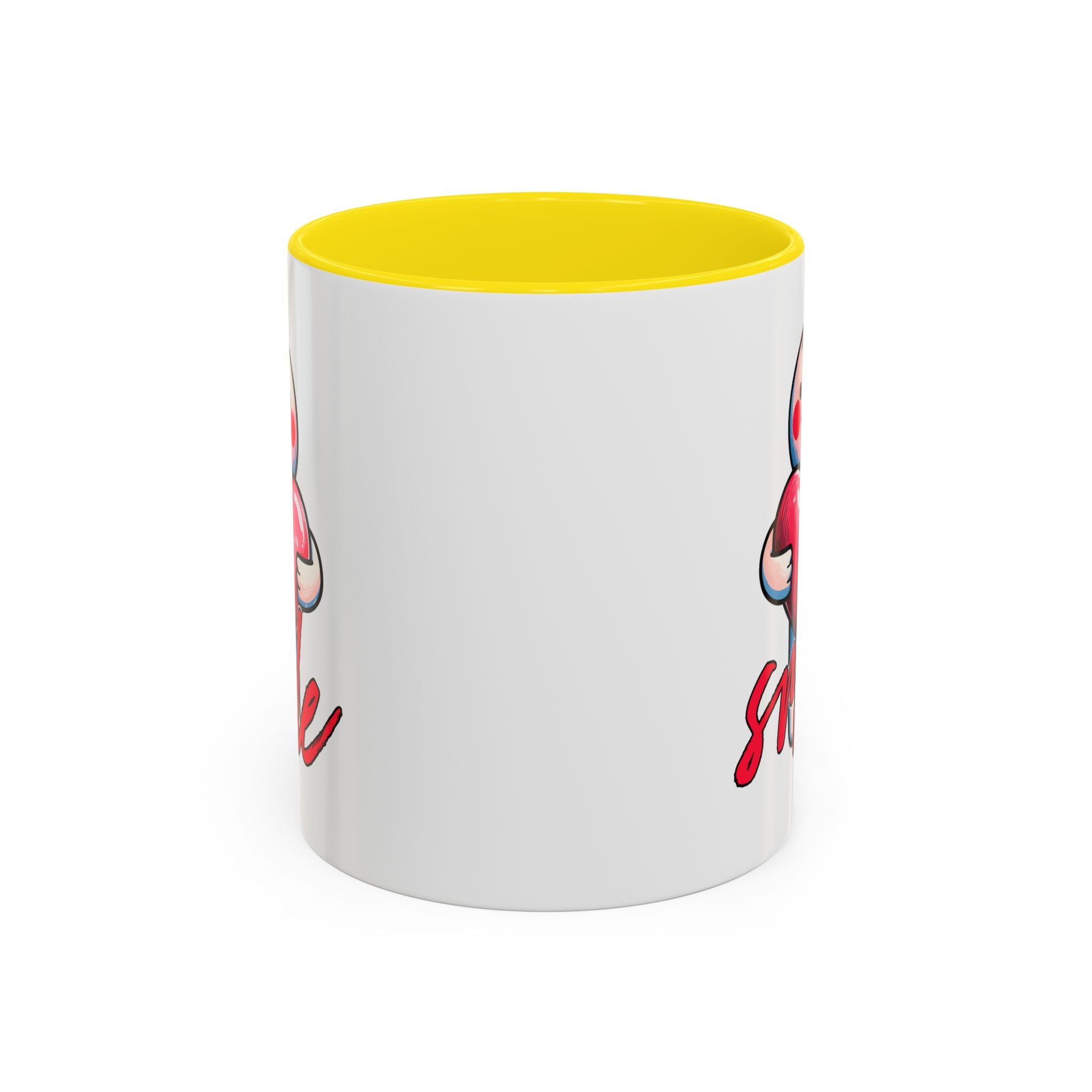 Smiling Heart Accent Coffee Mug - 11oz & 15oz | Cute Gift for Friends & Family
