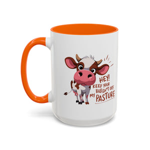 Funny Cow Coffee Mug – Perfect Gift for Farmers, Cow Lovers, Humor Fans, Cute Kitchen Decor, Office Coffee Cup