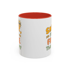 Smile It's Free Therapy Coffee Mug - Fun & Cheerful Accent Mugs for Brightening Your Day