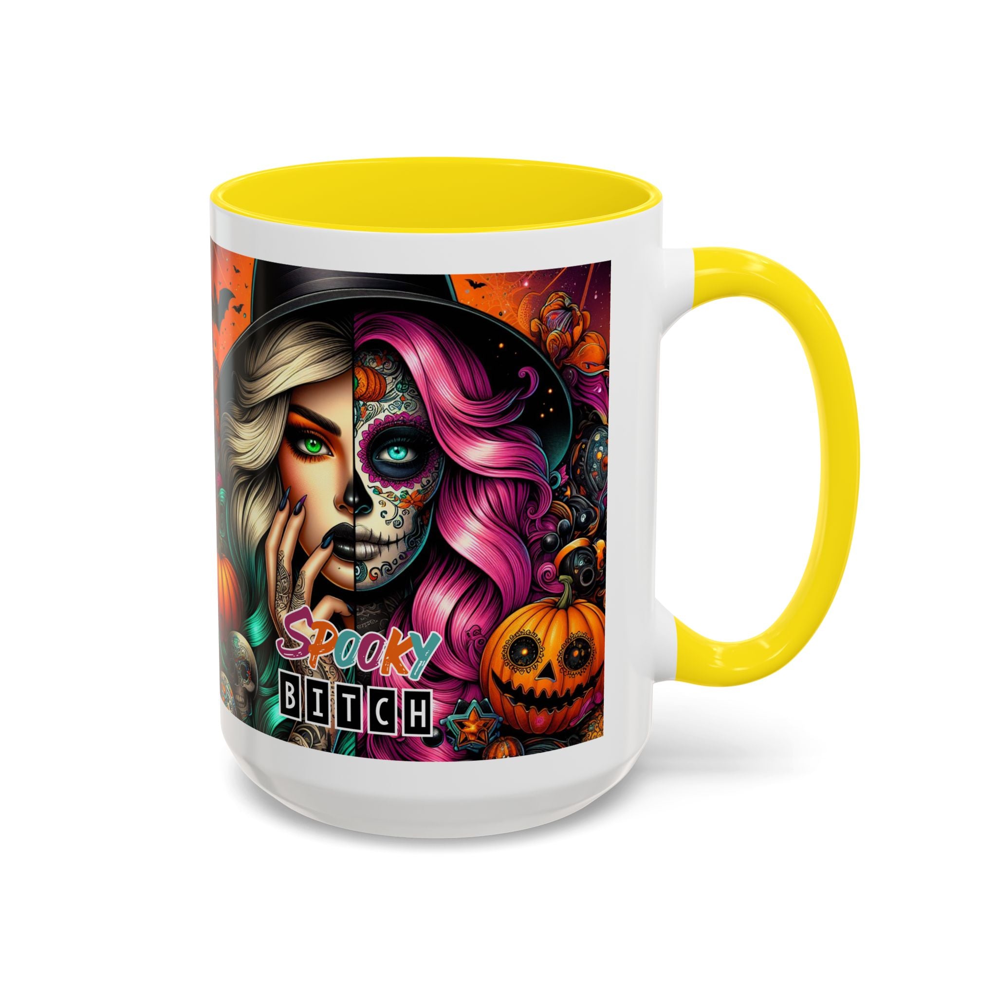 Spooky Bitch Halloween Coffee Mug - 11oz & 15oz | Witchy Vibes for Gifting, Halloween Decor, Fun Coffee Lover Gift, Spooky Season Must-Have