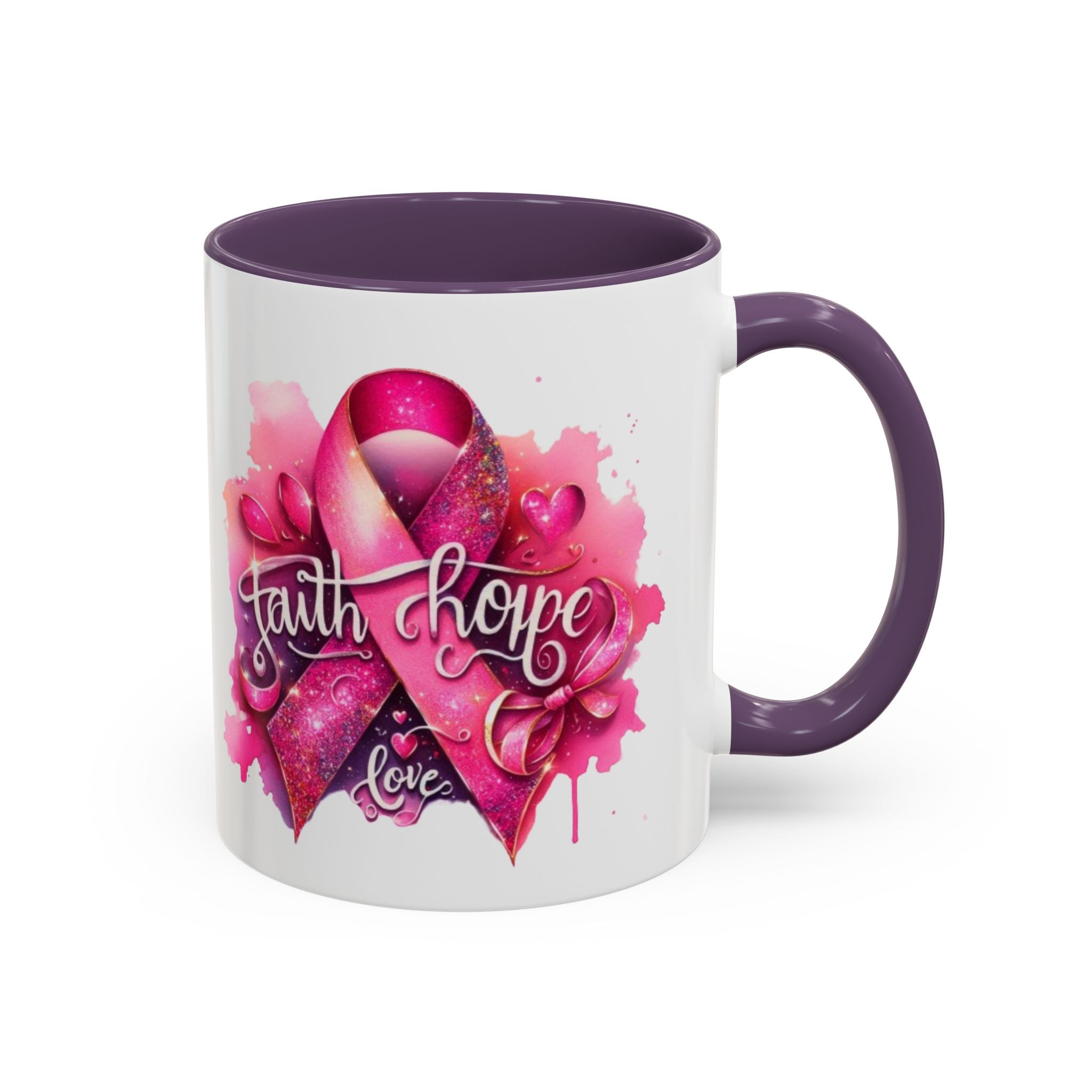 Cancer awareness Inspirational Hope & Faith and Love Coffee Mug