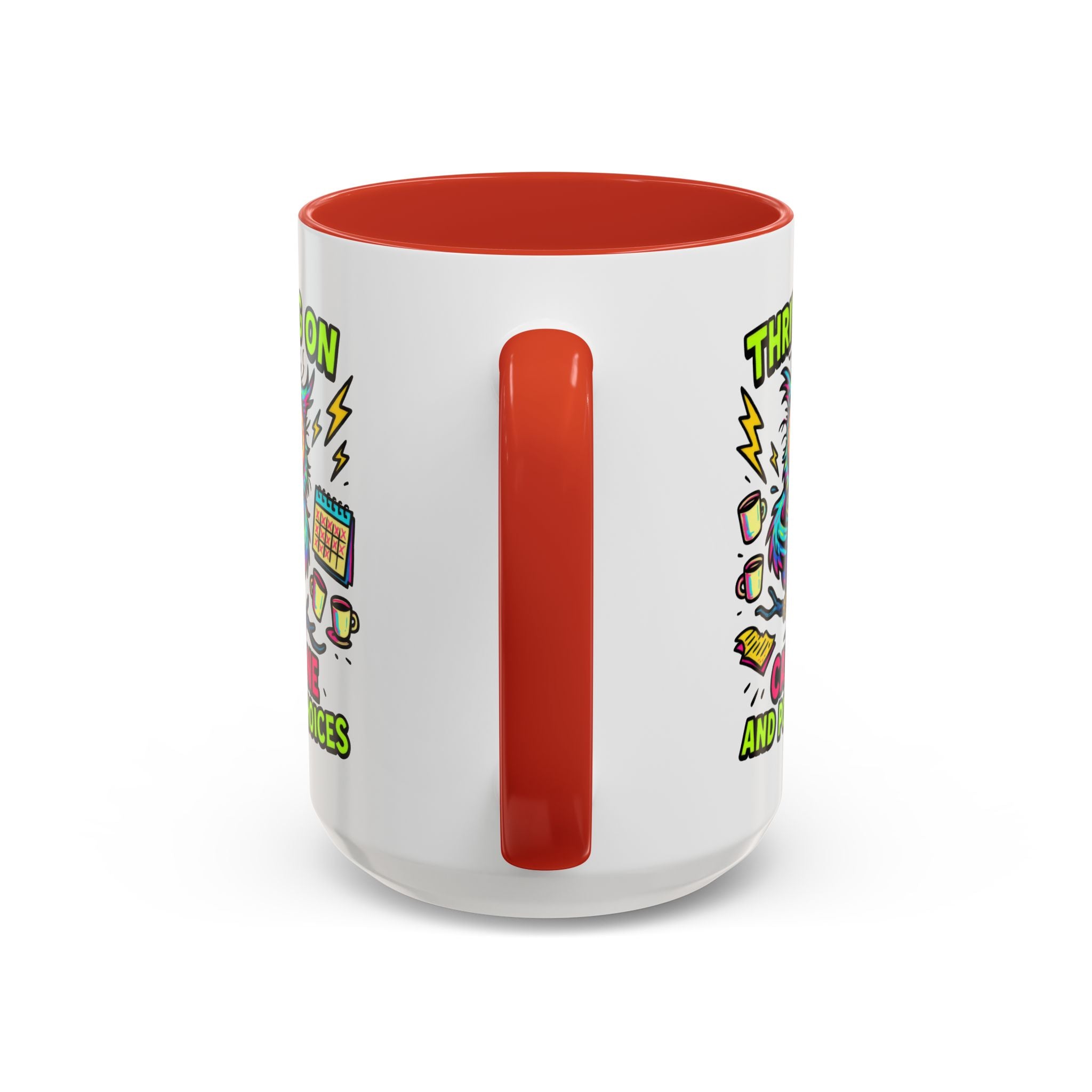 Thriving on Caffeine Mug | Funny Owl Coffee Cup | Gift for Coffee Lovers | Cute Kitchen Decor | Birthday, Holiday Gift