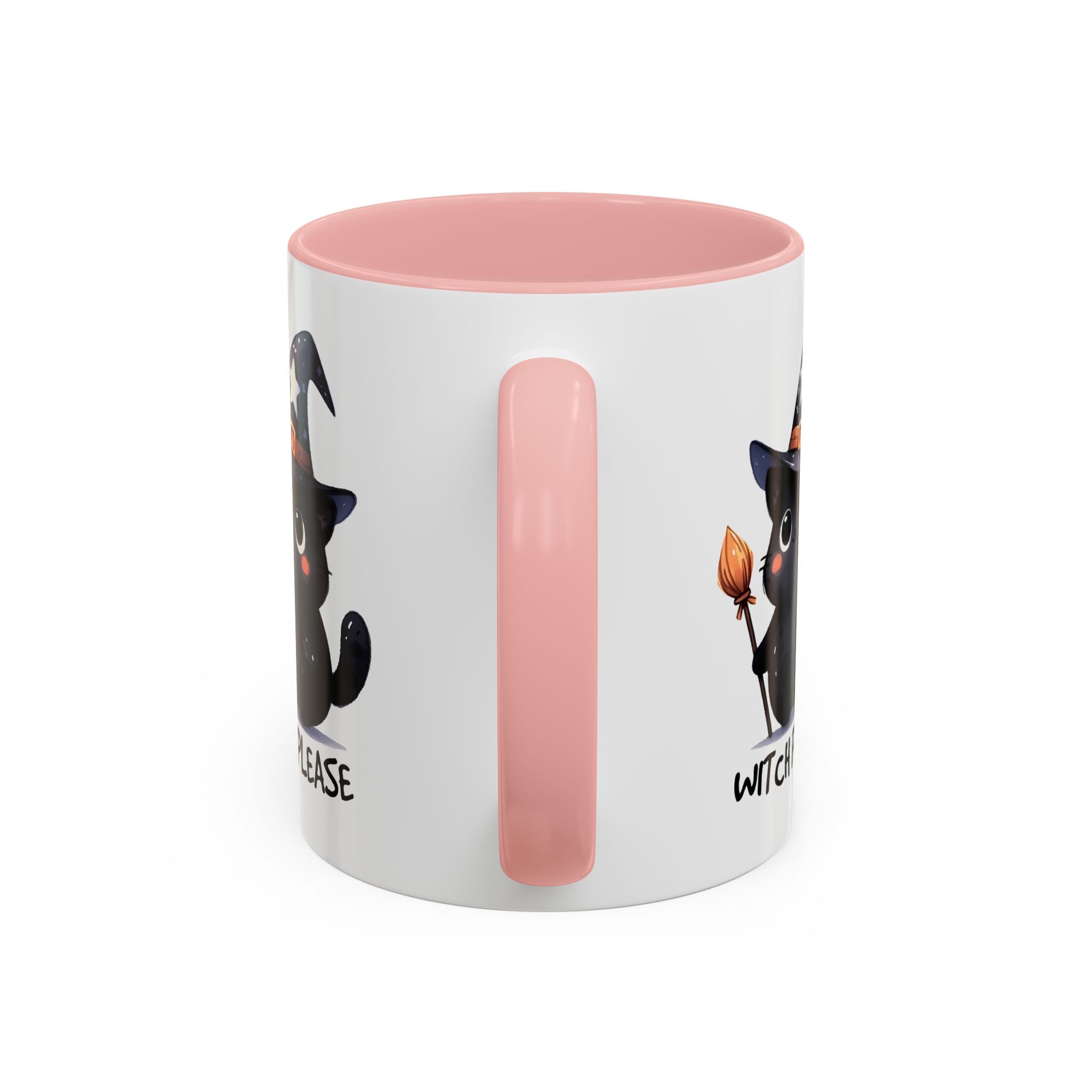 Cute Witch Cat Coffee Mug - Perfect for Halloween, Cat Lover Gift, Witch Please Design, Black Cat Mug, Cozy Drinkware