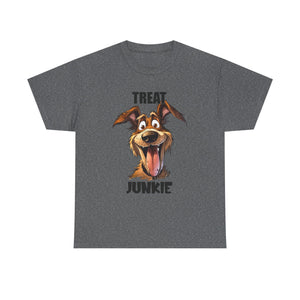 Dog Lovers Treat Junkie Tee, Unisex Dog T-Shirt, Pet Owner Gift, Funny Dog Shirt, Animal Lover Apparel, Dog Enthusiast Gift