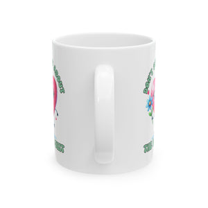Floral Ceramic Mug - Perfect Gift for Garden Lovers, Birthday, Mother's Day, Inspirational Tea Coffee Cup