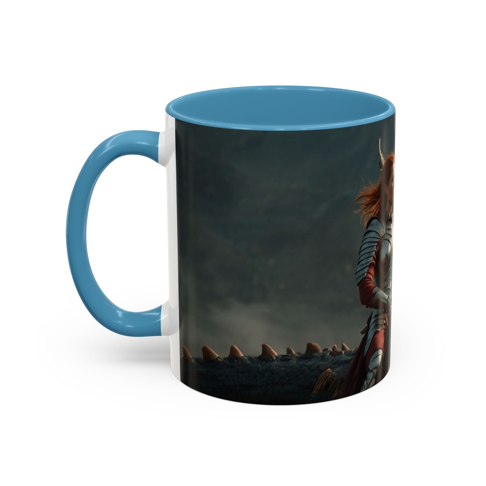 gothic woman warrior Fantasy Dragon Rider Coffee Mug