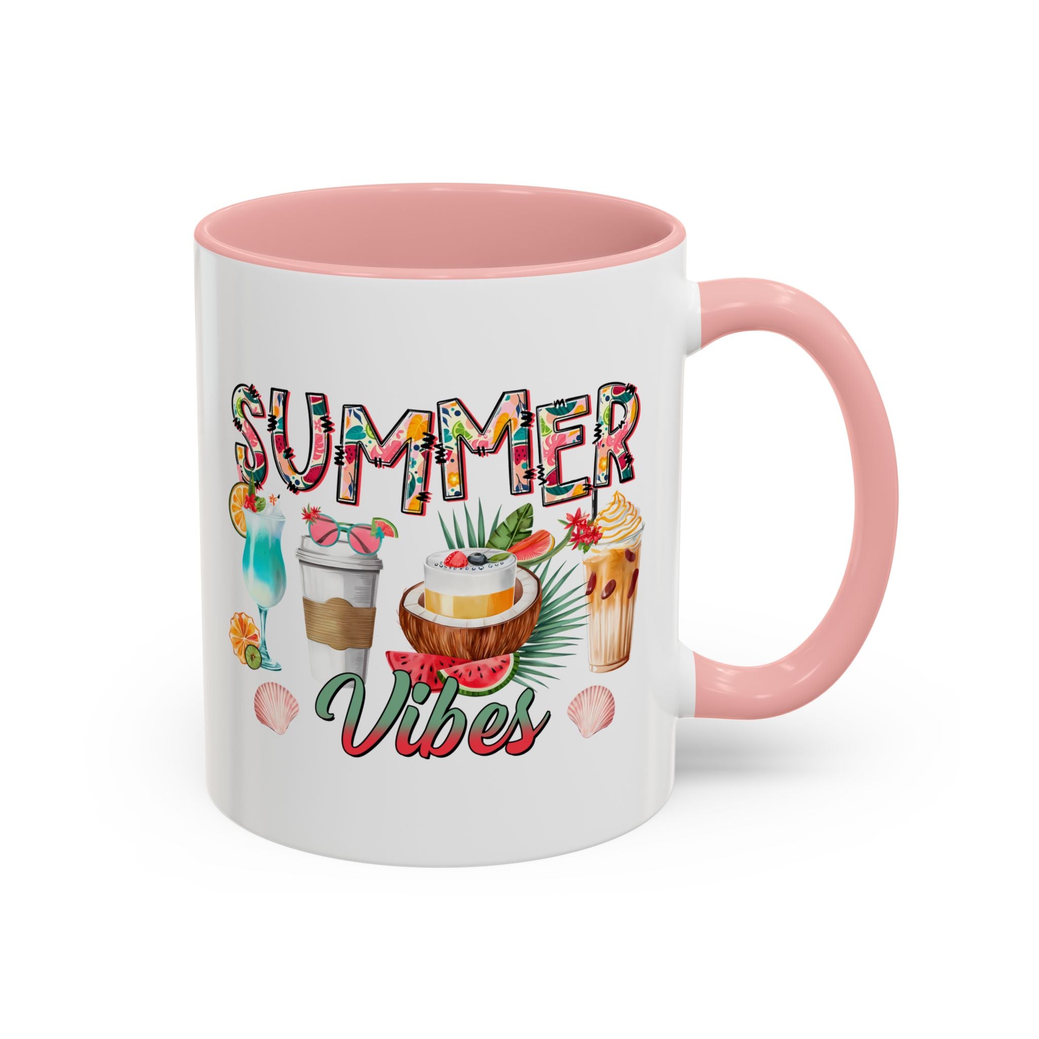 Summer Vibes Accent Coffee Mug - 11oz & 15oz - Perfect for Sunny Days & Celebrations