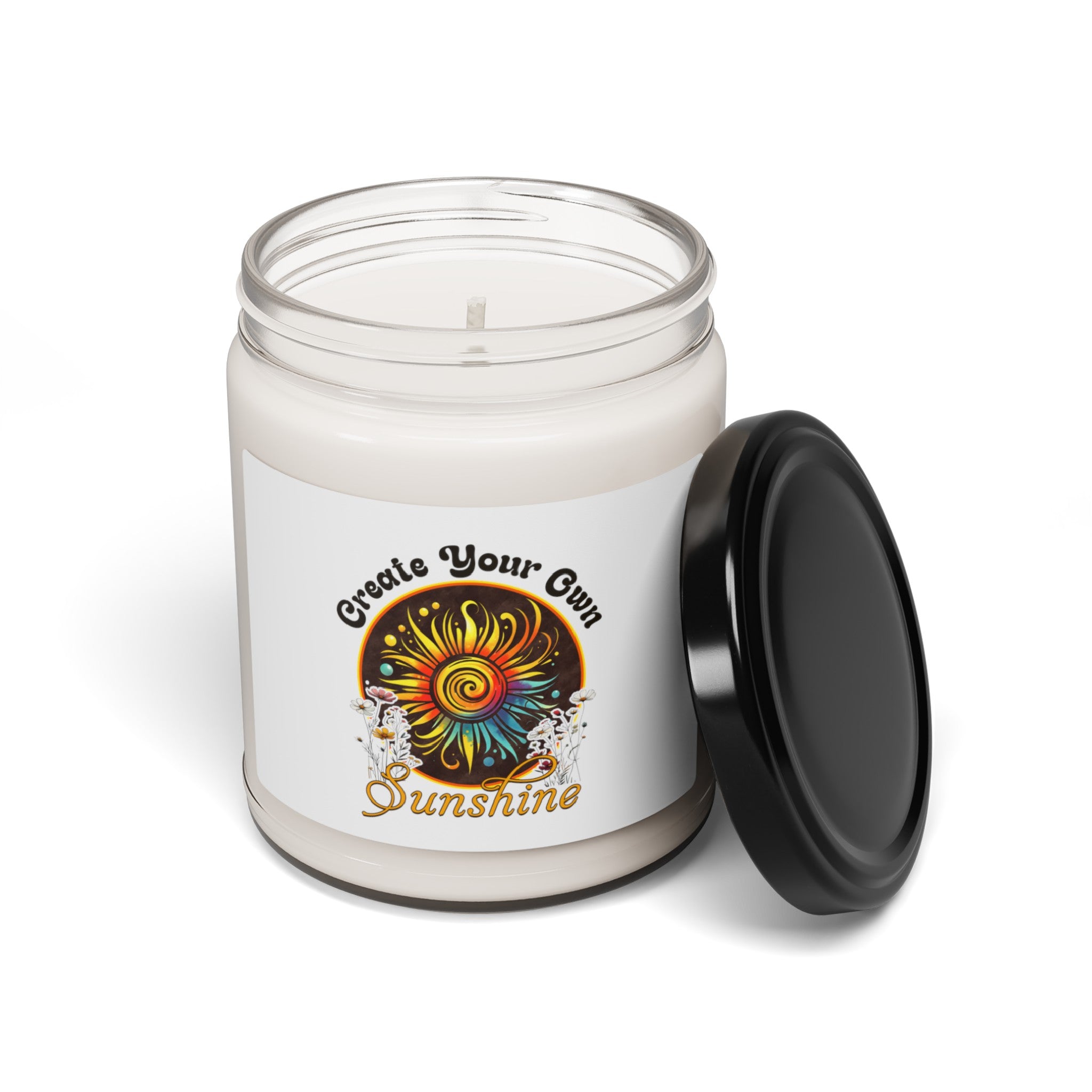 create your own sunshine positive vibes Scented Soy Candle, 9oz by mrdragonsfire