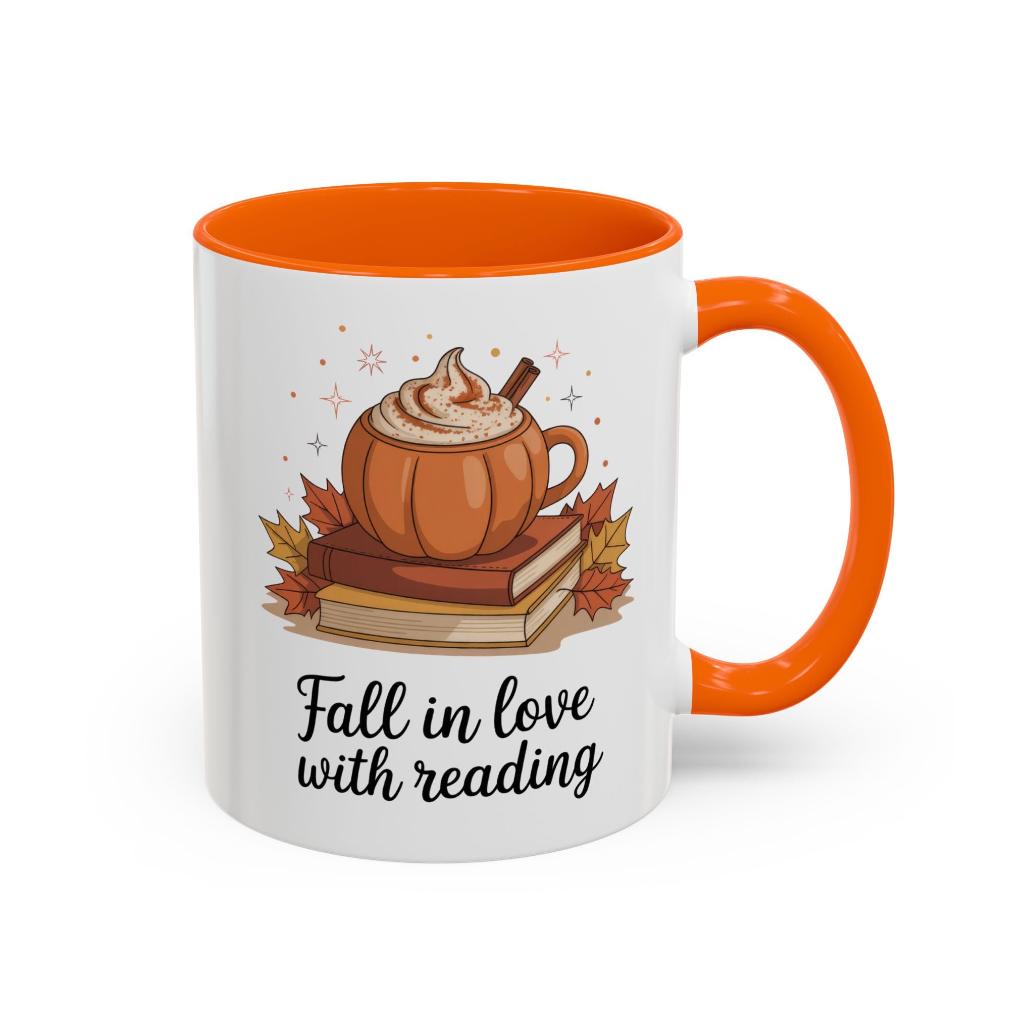 Fall-Themed Coffee Mug for Book Lovers