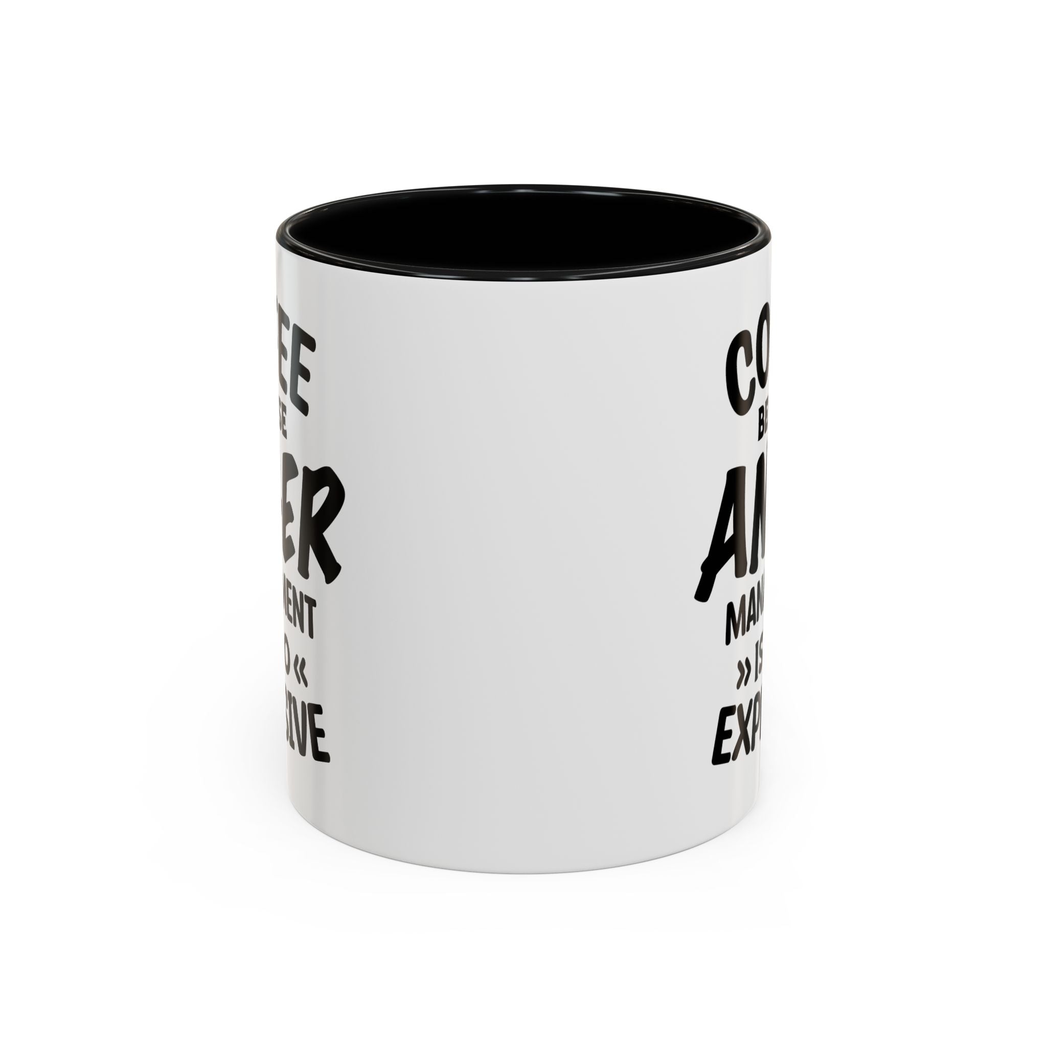 Funny Anger Management Coffee Mug, Gift for Coffee Lovers, Stress Relief, Black Accent, Humorous Cup for Friends, Office Humor, Funny Gifts