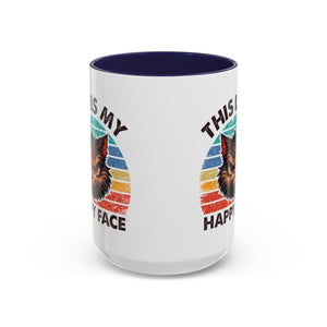 grumpy cat this is my happy face Accent Coffee Mug (11, 15oz) by the x m world