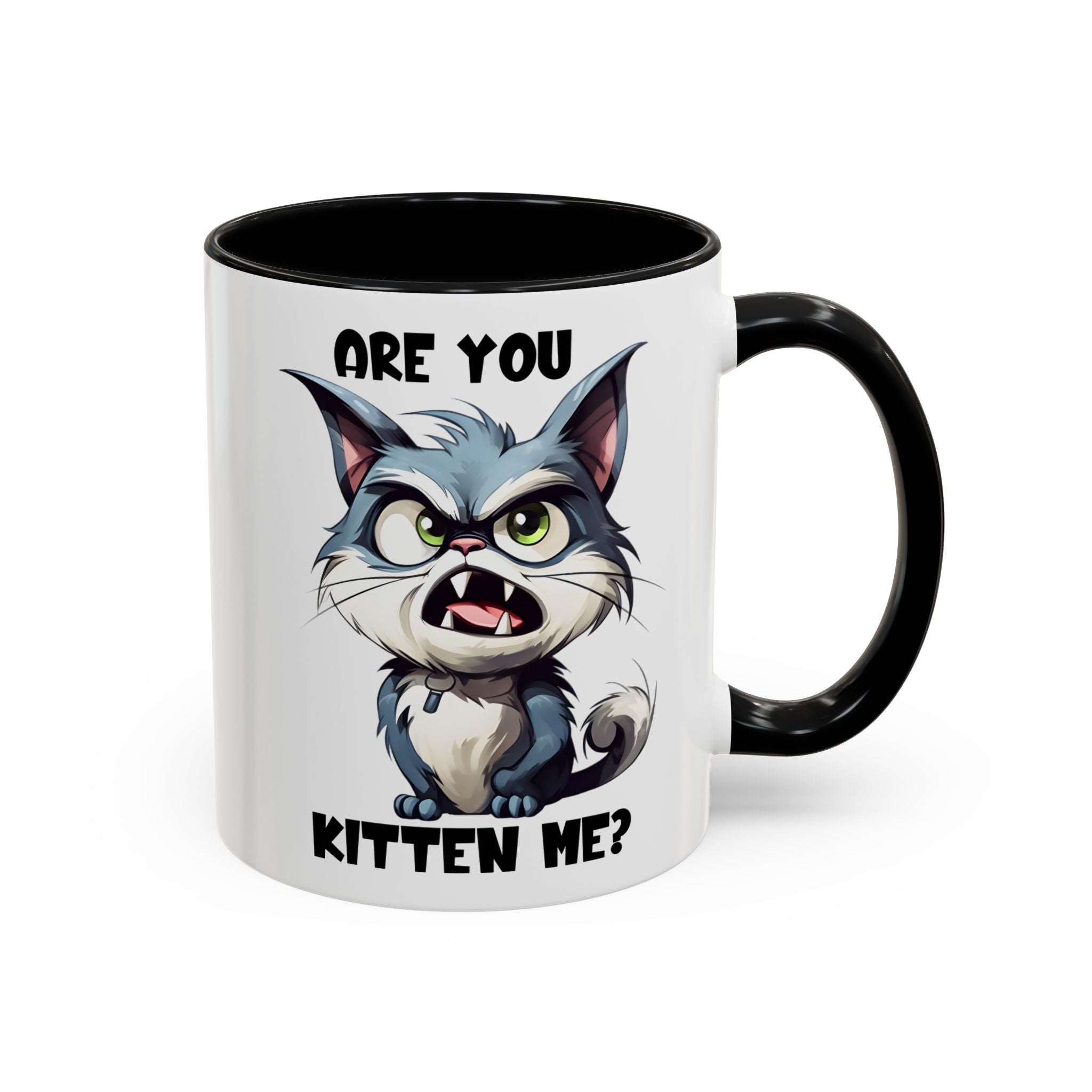 Are You Kitten Me? Funny Cat Coffee Mug — Accent 11/15oz