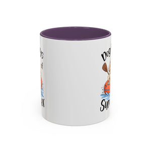 Dog Days of Summer Coffee Mug, Cute Dog Mug, Pet Lover Gift, Summer Vibes, Beach Decor, Fun Pet Cup, Canoeing Dog Design