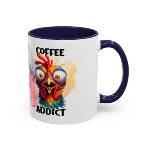 Coffee Addict Mug, Funny Coffee Lover Gift, Unique Kitchen Decor, Quirky Morning Brew Cup, Perfect for Birthdays & Holidays