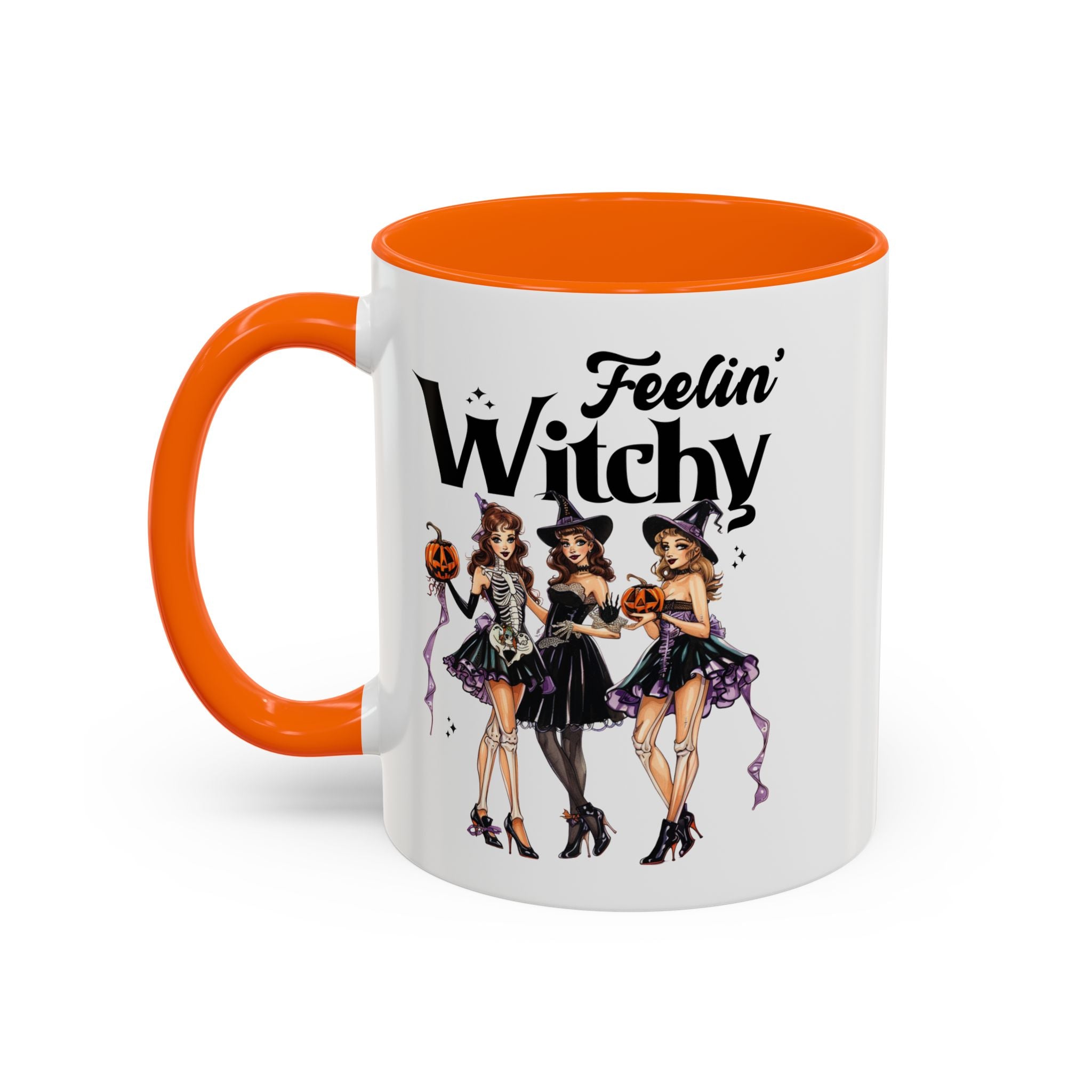 Witchy Accent Coffee Mug - Spooky Halloween Mug, Witchy Decor, Gift for Her, Fall Coffee Cup, Party Mug