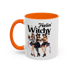 Witchy Accent Coffee Mug - Spooky Halloween Mug, Witchy Decor, Gift for Her, Fall Coffee Cup, Party Mug