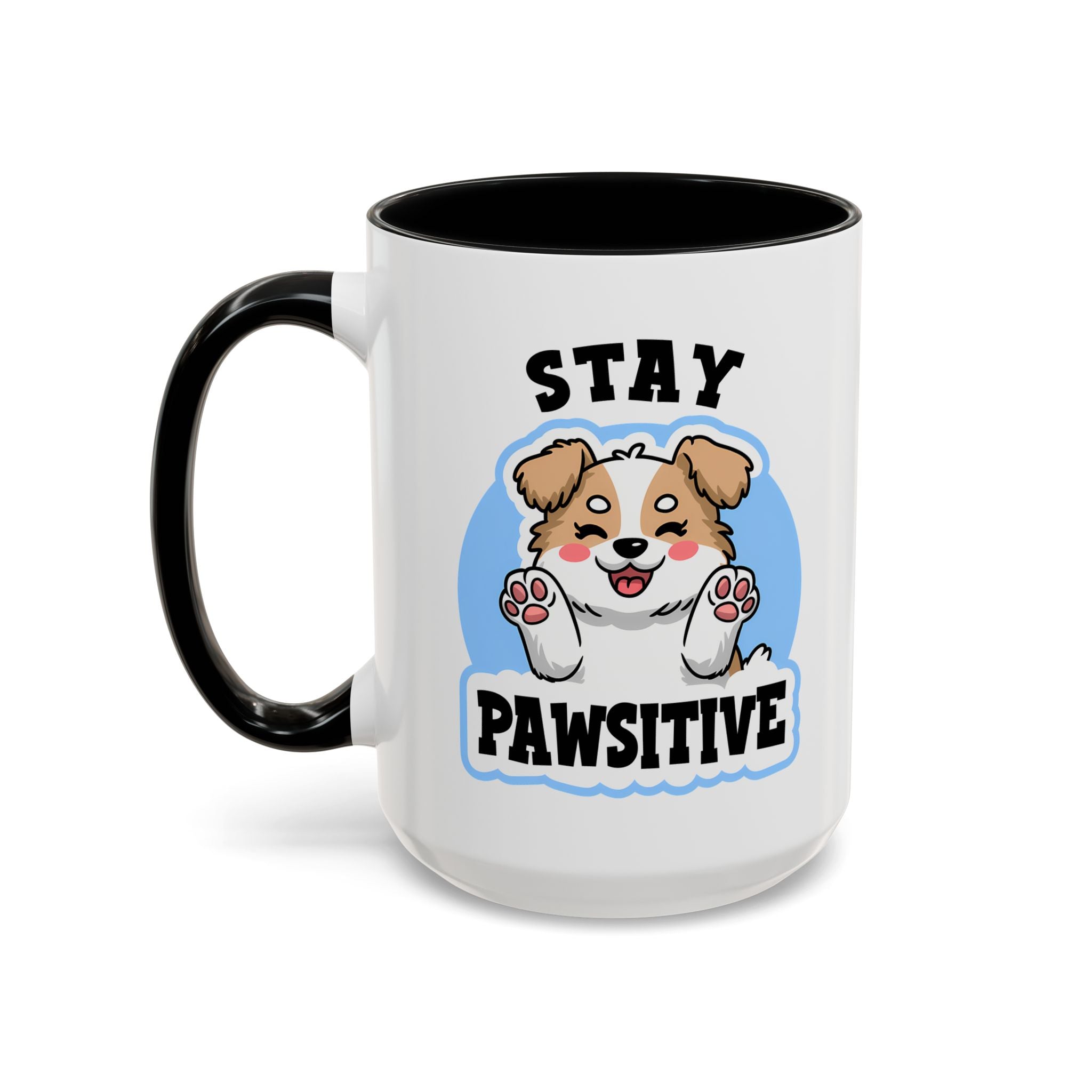 Cute Stay Pawsitive Coffee Mug - Perfect Gift for Dog Lovers mental health