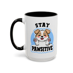 Cute Stay Pawsitive Coffee Mug - Perfect Gift for Dog Lovers mental health