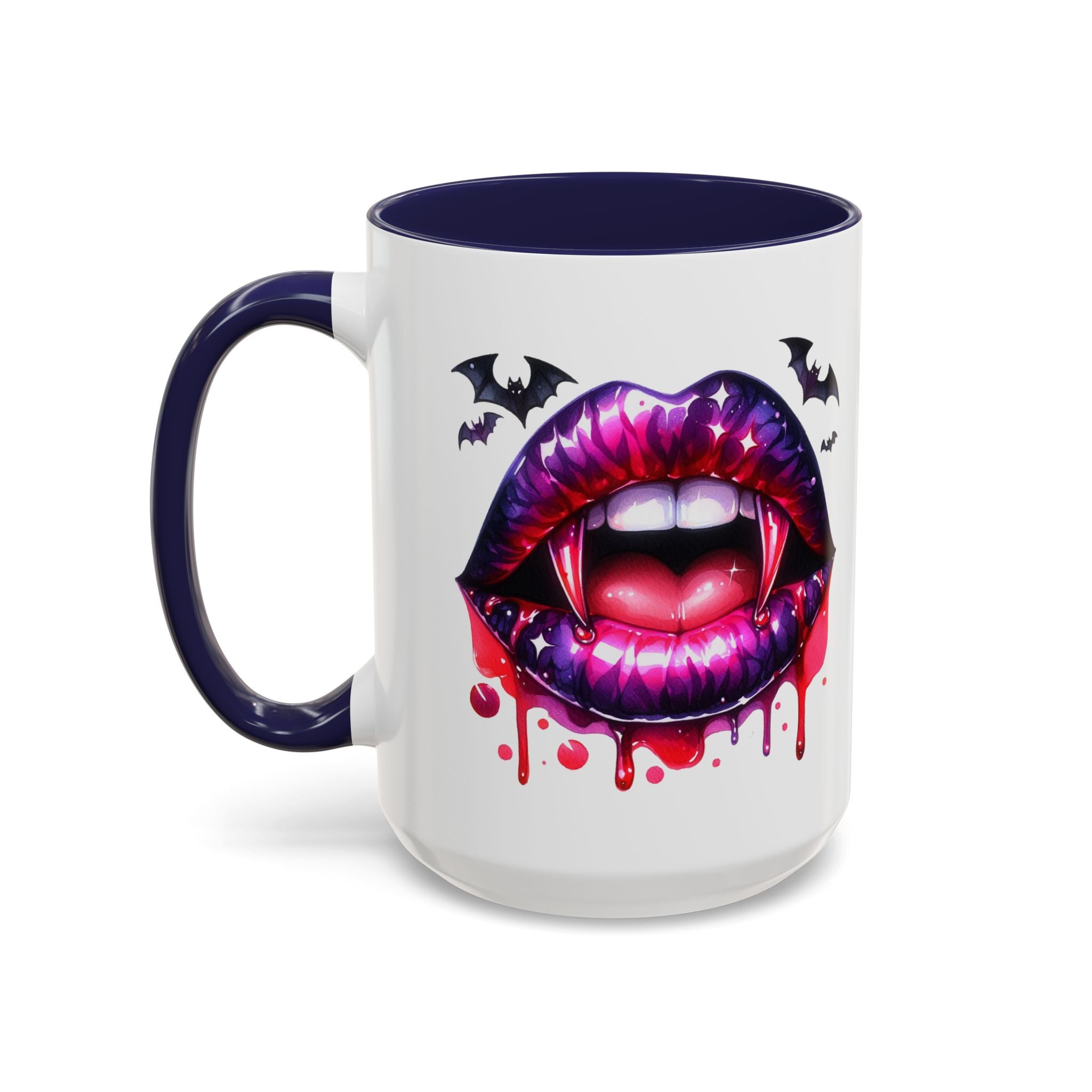 Gothic Vampire Coffee Mug, Halloween Mug, Dark Aesthetic, bats, Spooky Home Decor, Unique Coffee Cup
