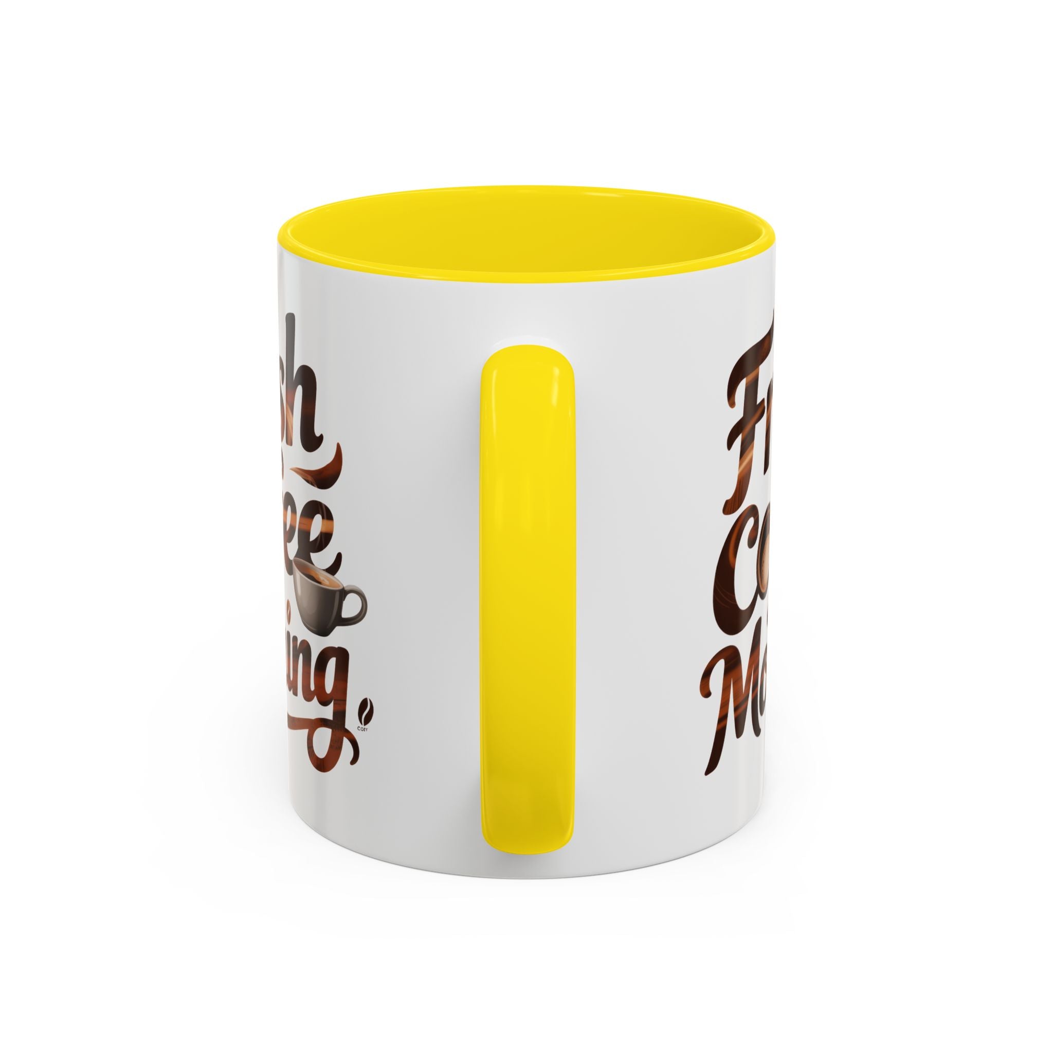 Morning Coffee Accent Mug - 'Fresh Coffee Morning' Design cup