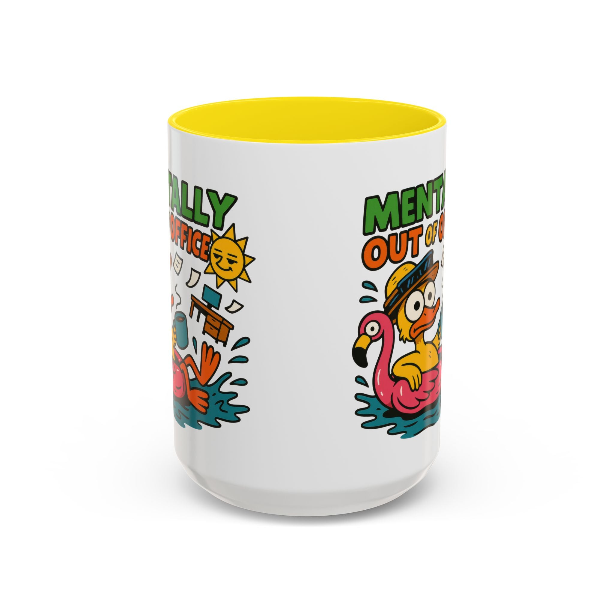 Fun Summer Coffee Mug, Quirky Gift for Beach Lovers, Office Humor Mug, Relaxation, Vacation, Cute Animal Design