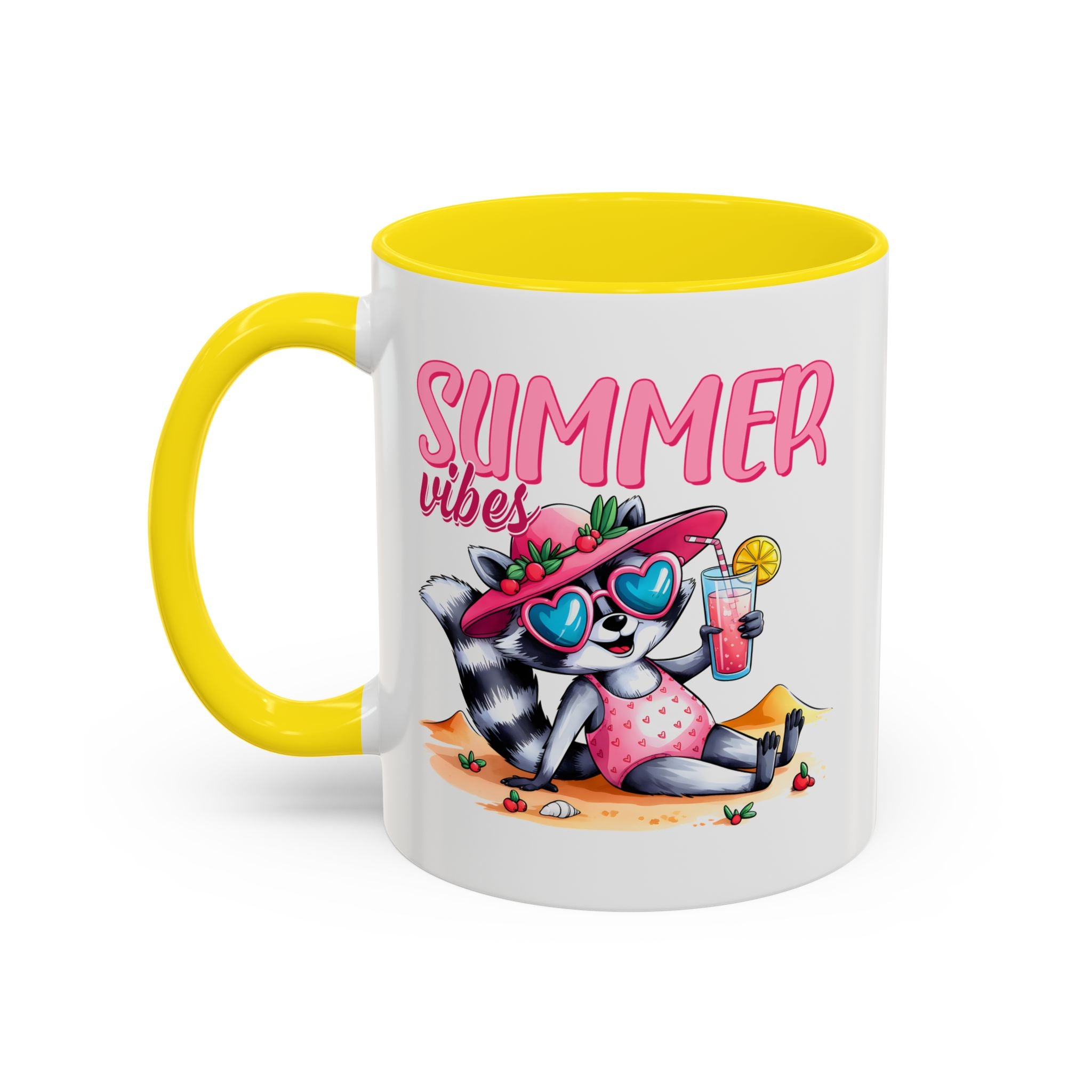 Summer Vibes Accent Coffee Mug - Fun & Colorful Design for Relaxing Moments