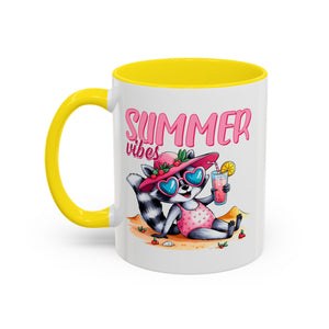 Summer Vibes Accent Coffee Mug - Fun & Colorful Design for Relaxing Moments