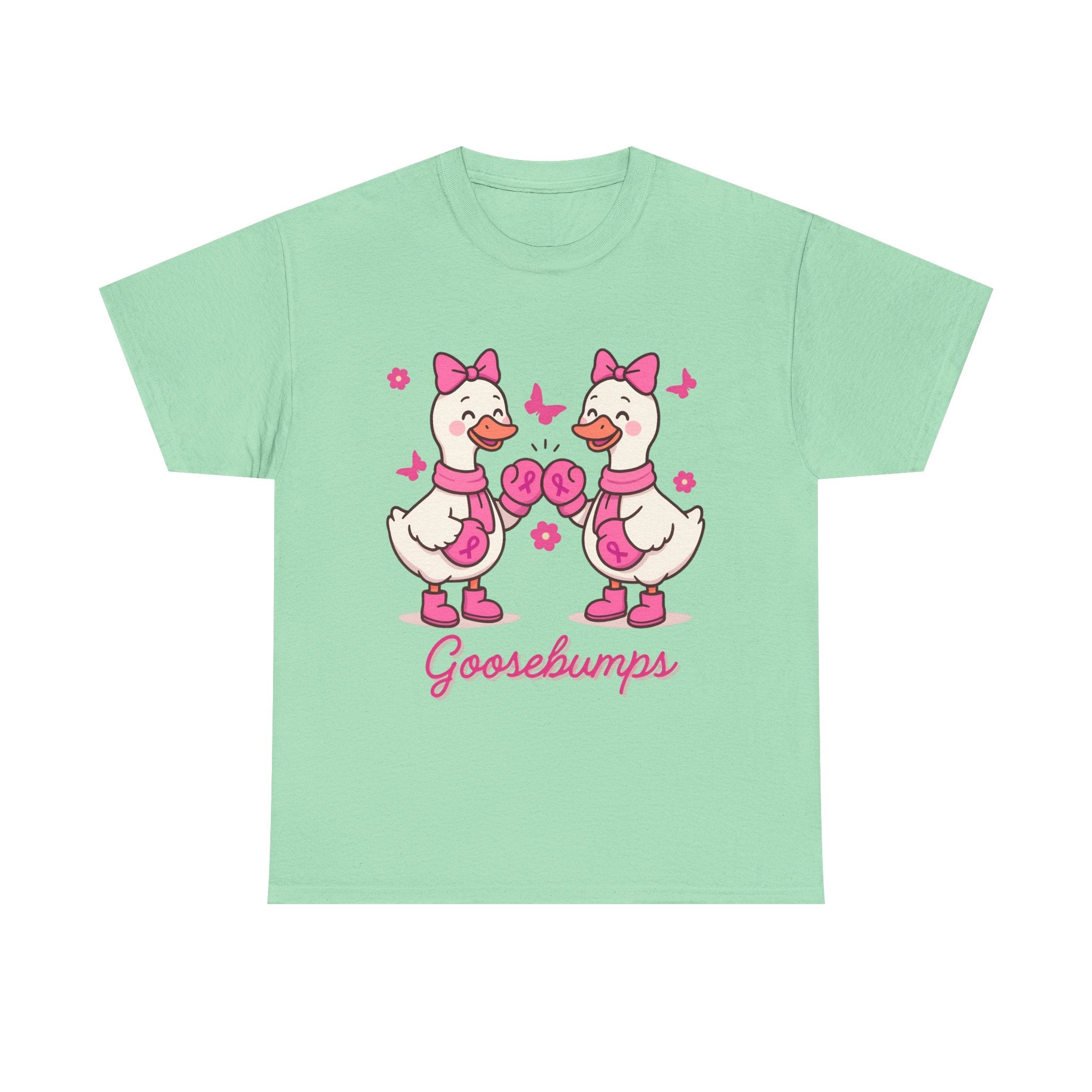 Cancer awareness Goosebumps Unisex Cotton Tee for Animal Lovers, Gift for Friends, Casual Wear,