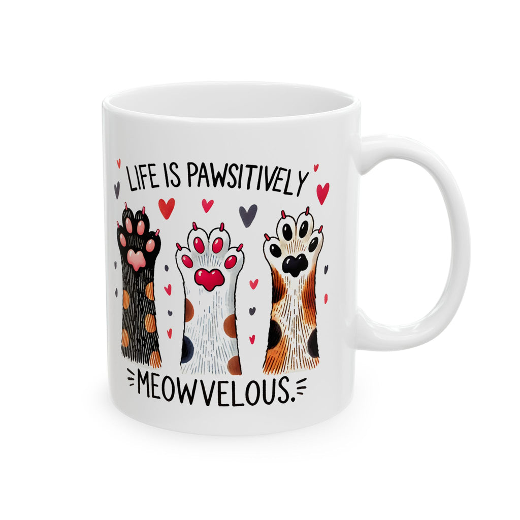 Adorable Cat Lovers Ceramic Mug, Pet Lover Gift, Cute Coffee Cup, Meow Mug, Animal Lover Coffee Mug, Cat-Themed Drinkware