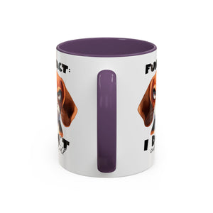 Funny Dog Accent Coffee Mug - Beagle Lover Gift, Pet Owner Present, Unique Animal Mug, Quirky Home Decor, Fun Fact Design