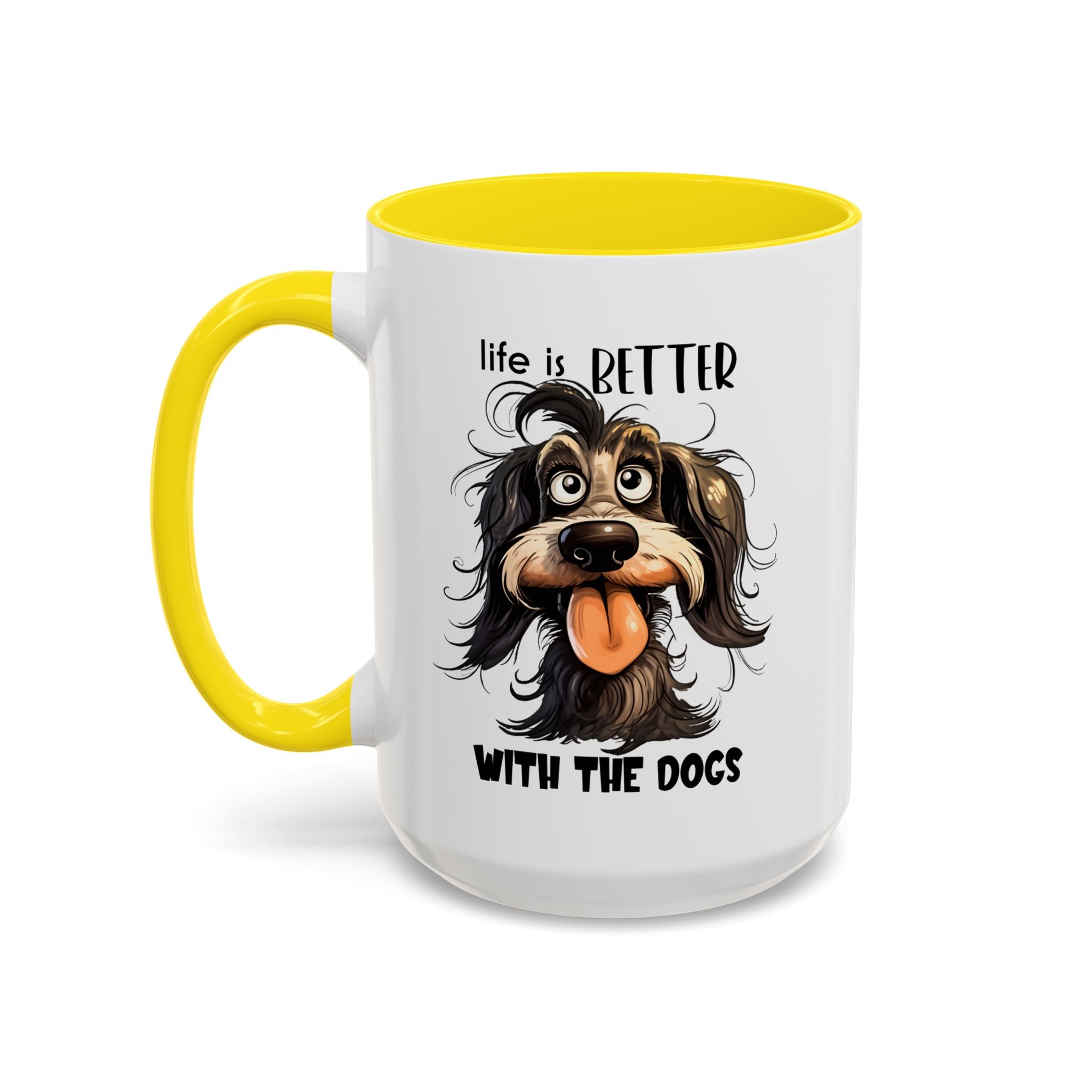 Life is Better with Dogs Coffee Mug - Cute Dog Lover Gift, Animal Themed Mug, Pet Owner Present, Fun Coffee Cup, Gift for Him/Her