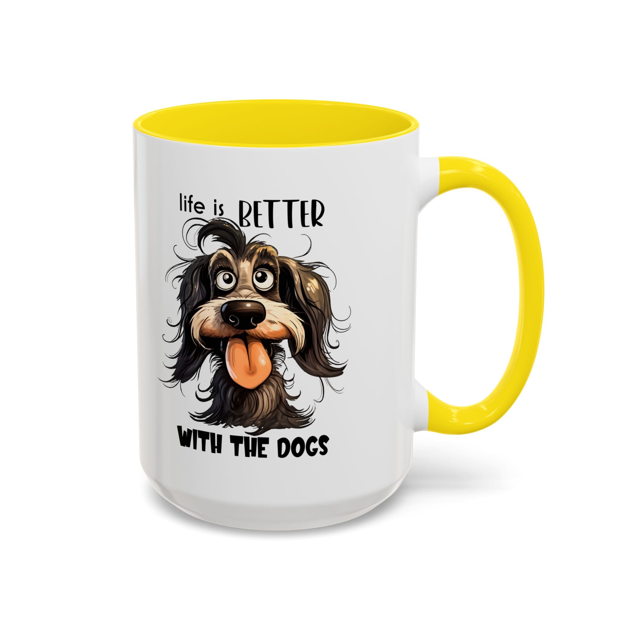 Life is Better with Dogs Coffee Mug - Cute Dog Lover Gift, Animal Themed Mug, Pet Owner Present, Fun Coffee Cup, Gift for Him/Her