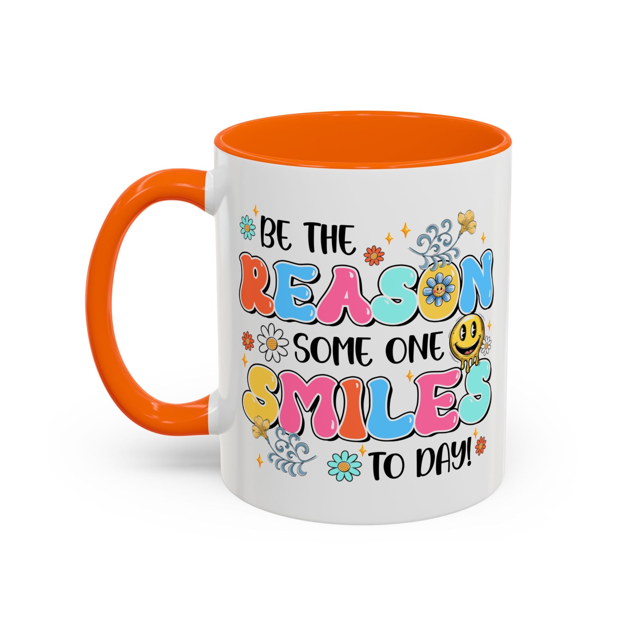 Colorful Inspirational Coffee Mug – Be the Reason Some One Smiles!
