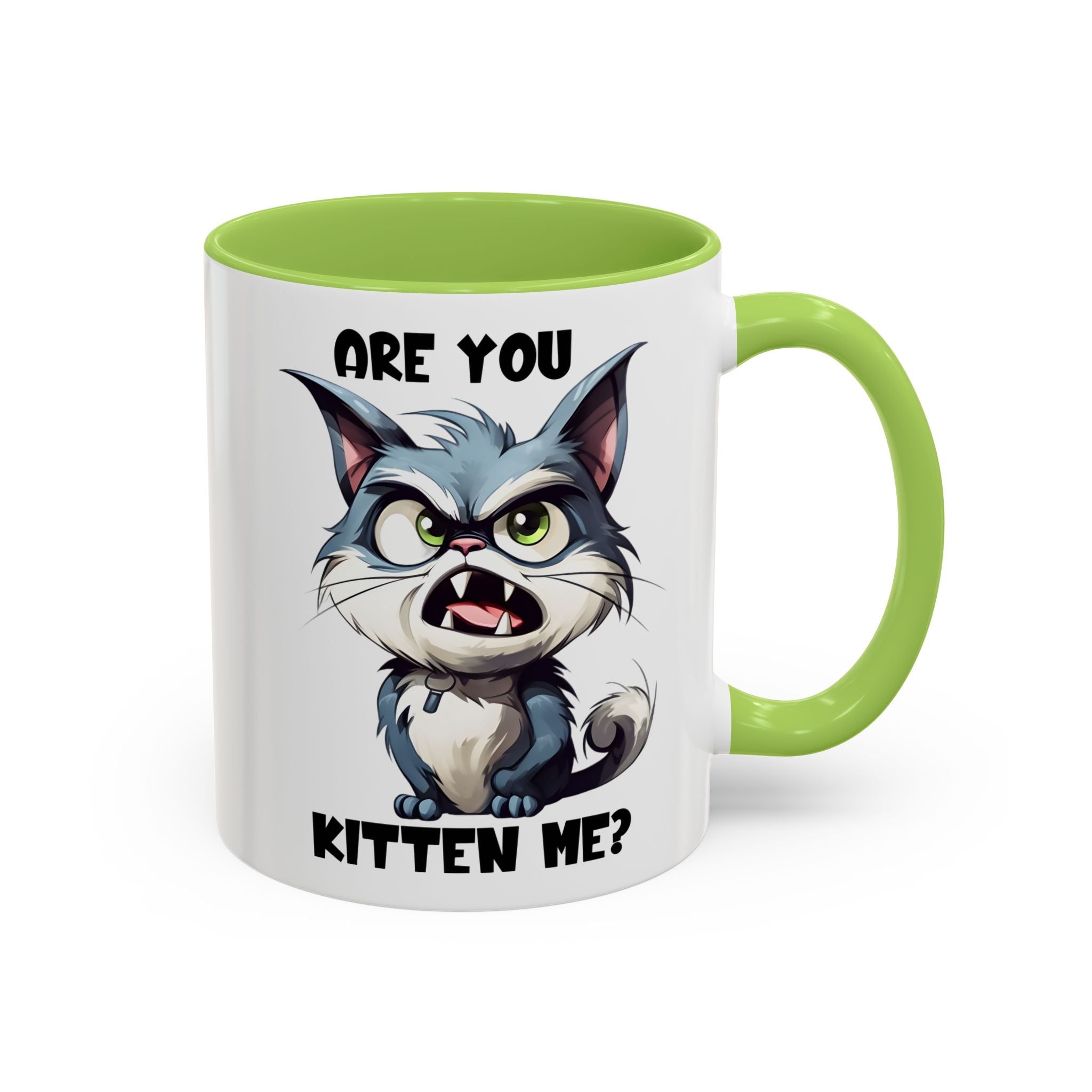Are You Kitten Me? Funny Cat Coffee Mug — Accent 11/15oz