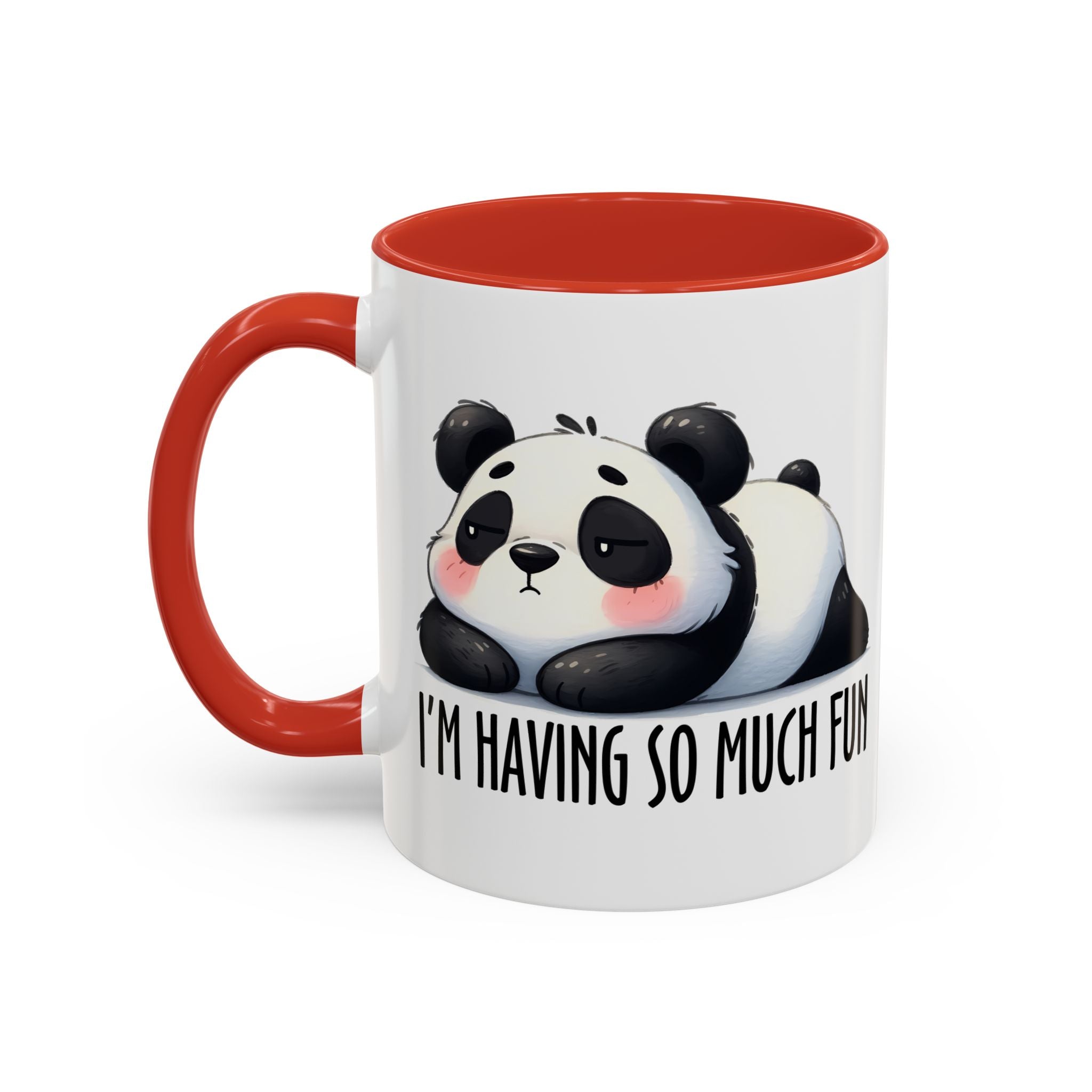 Cute Panda Coffee Mug – “I’m Having So Much Fun” Accent Mug (11/15 oz)