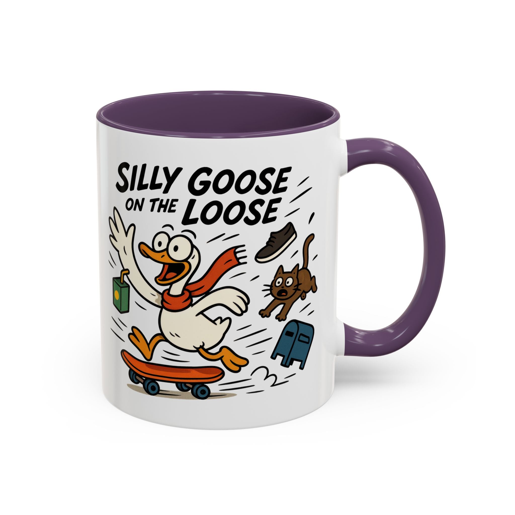 Silly Goose Coffee Mug - Fun Gift for Animal Lovers, Quirky Desk Decor, Inspirational Drinkware, Home & Office Tea Cups