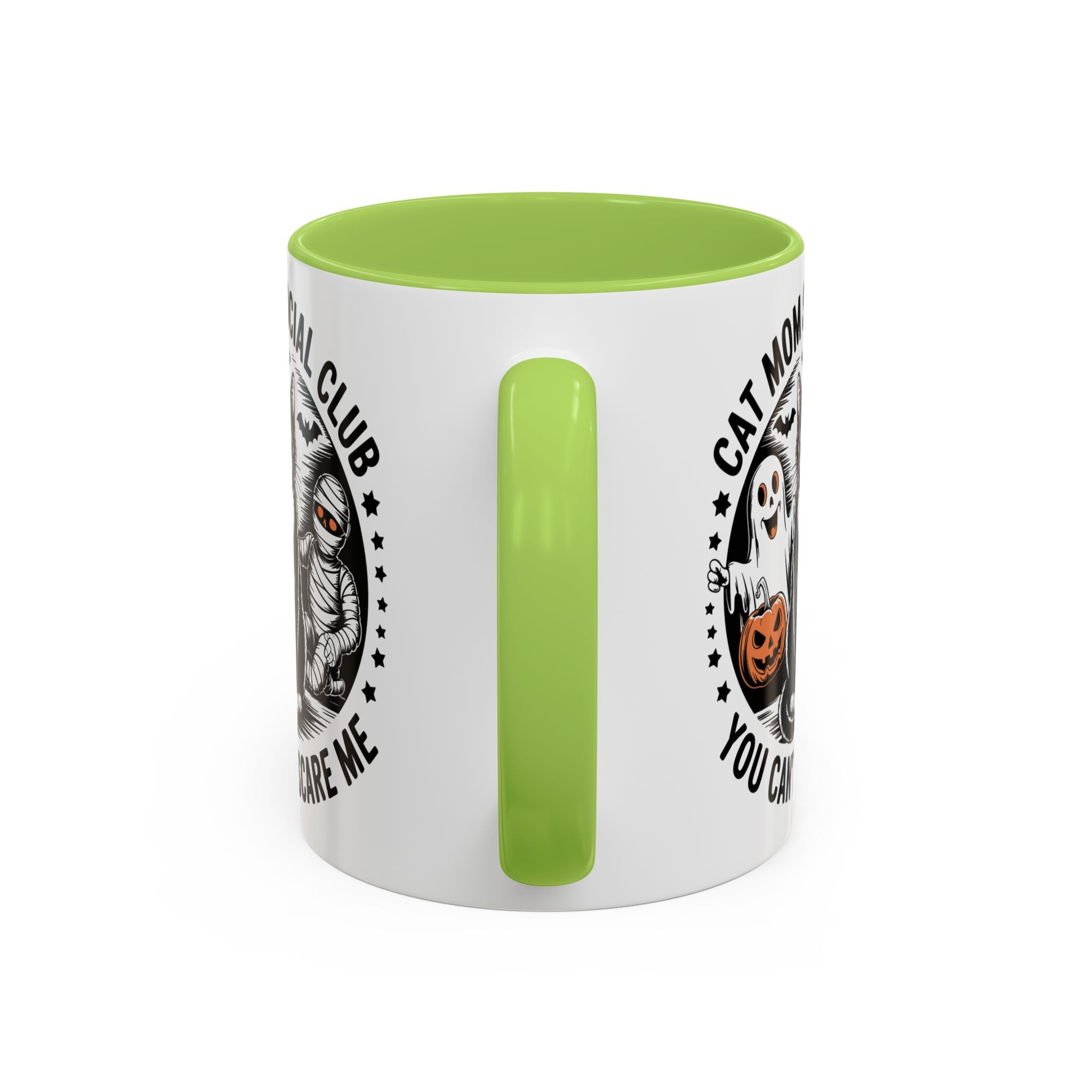 Halloween Cat Mom Coffee Mug - Spooky Social Club Design