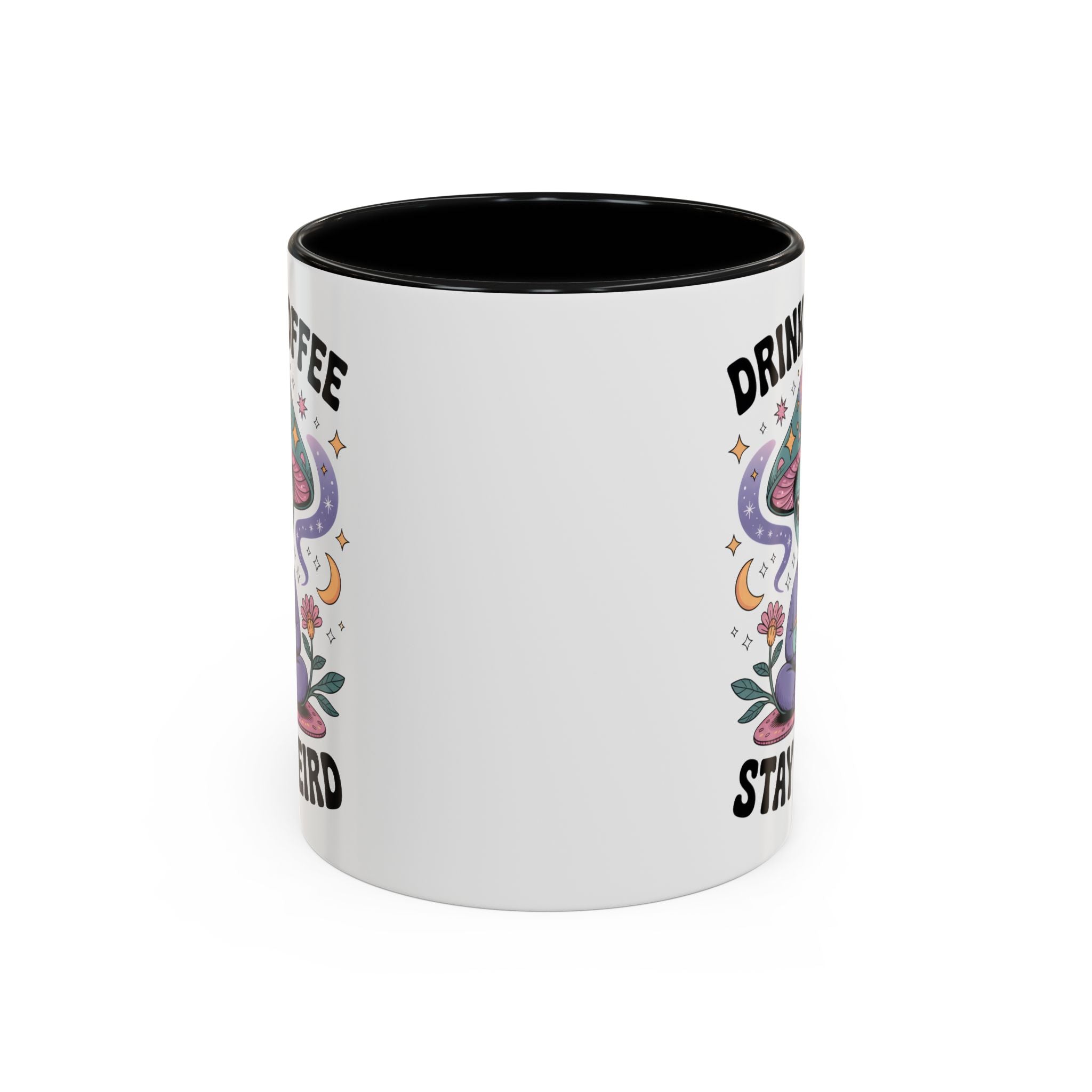 Alien Coffee Mug - "Drink Coffee Stay Weird" funny fantasy humor