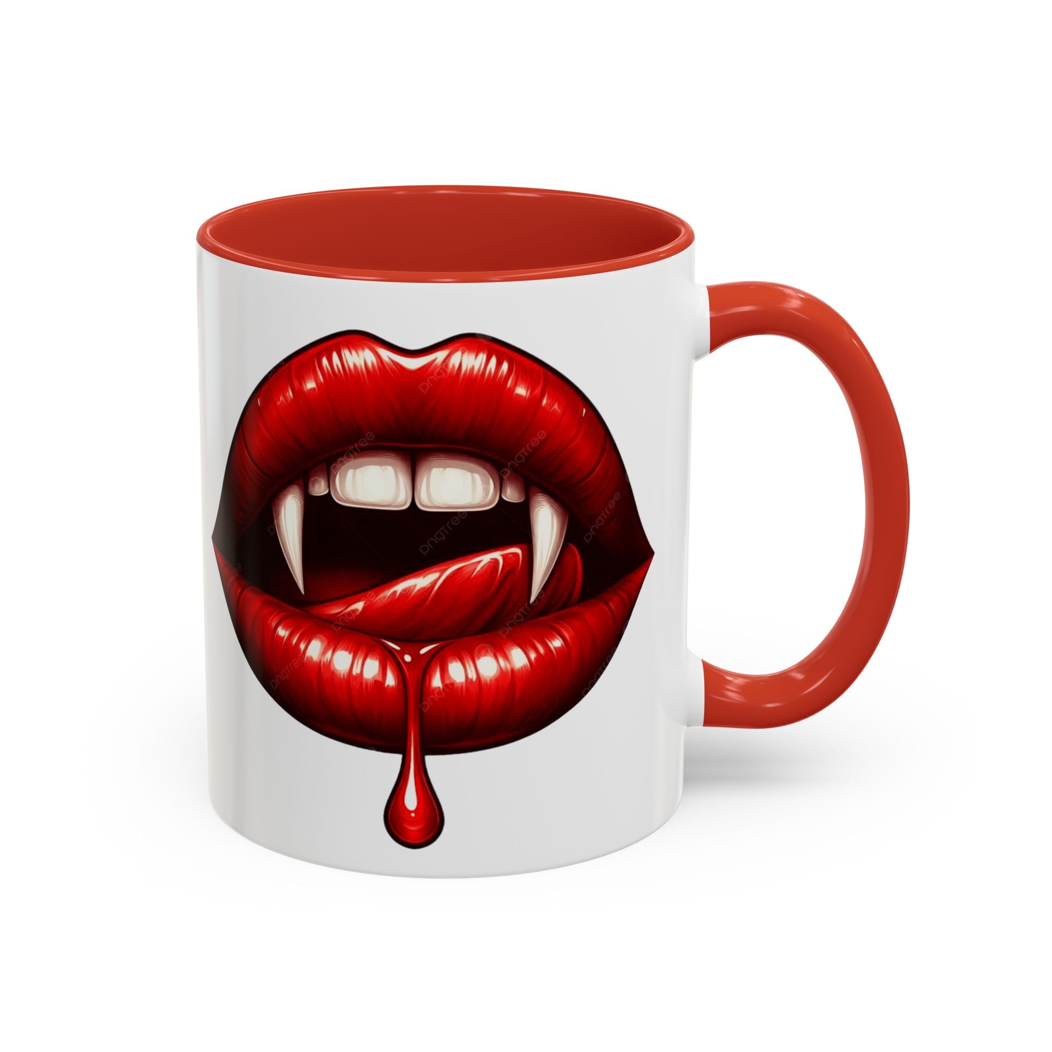 Vampire Kiss Coffee Mug - 11oz & 15oz gothic dripping blood horror art