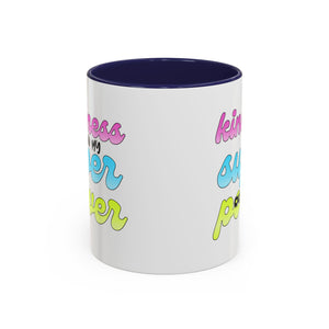 Kindness Superpower Coffee Mug, Inspirational Gift for Friends, Motivational Work Mug, Cute Drinkware for All Occasions, Unique