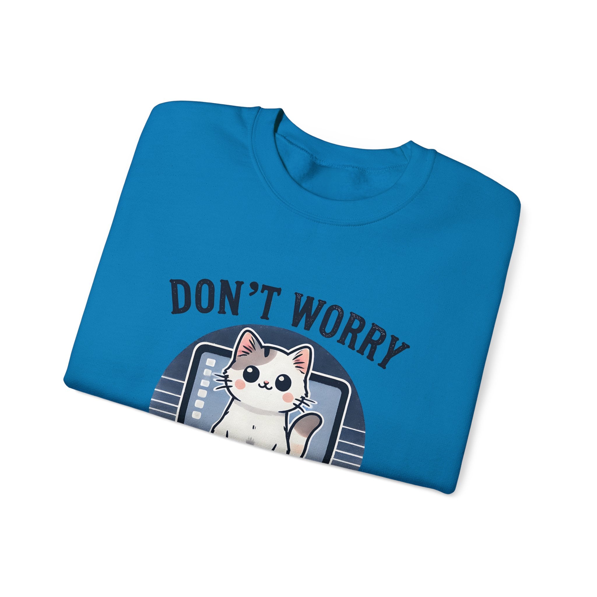 Tech Support Cat Crewneck Sweatshirt – Fun Gift for IT Lovers