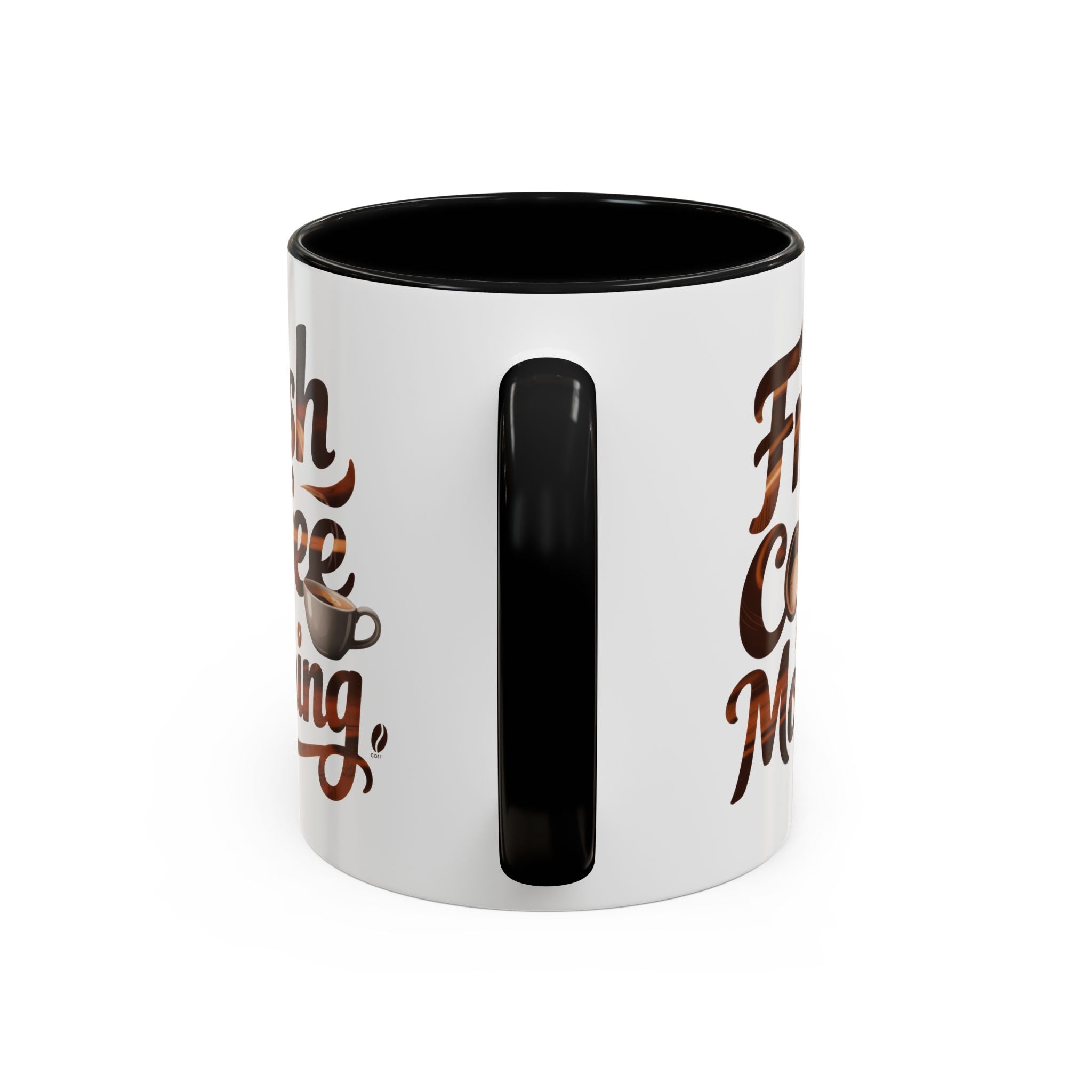 Morning Coffee Accent Mug - 'Fresh Coffee Morning' Design cup