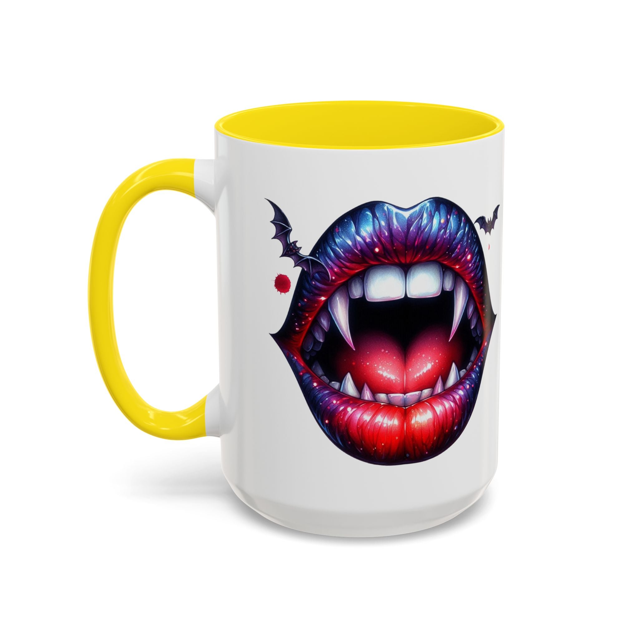 Vampire Lips Coffee Mug, Gothic Drinkware, Halloween Gift, Spooky Kitchen Decor, Vampires, Halloween Party Accessories