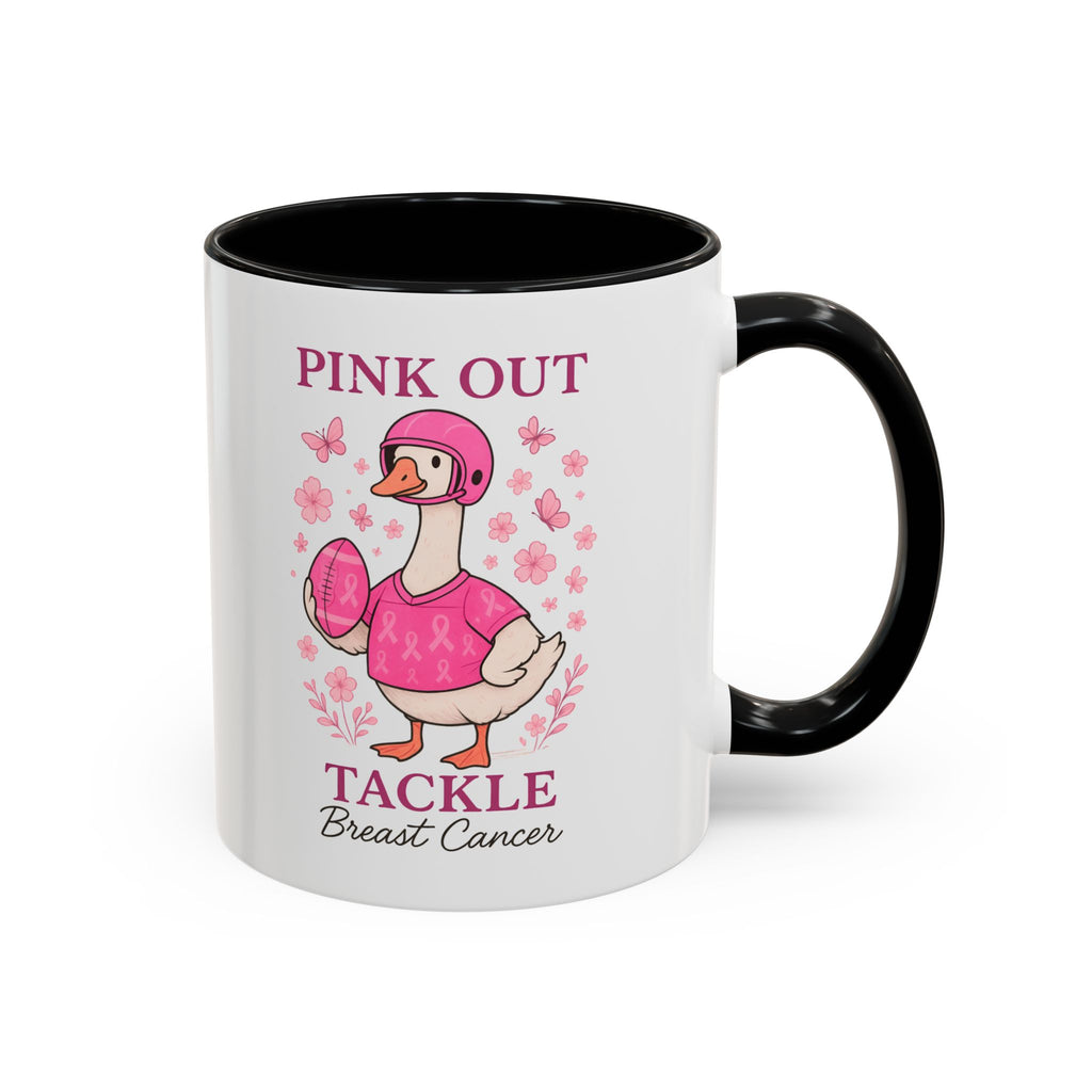 Breast Cancer Awareness Coffee Mug, Pink Out Tackle Duck Design, Supportive Gift for Fighters & Survivors, Cheerful Office Decor, [...]